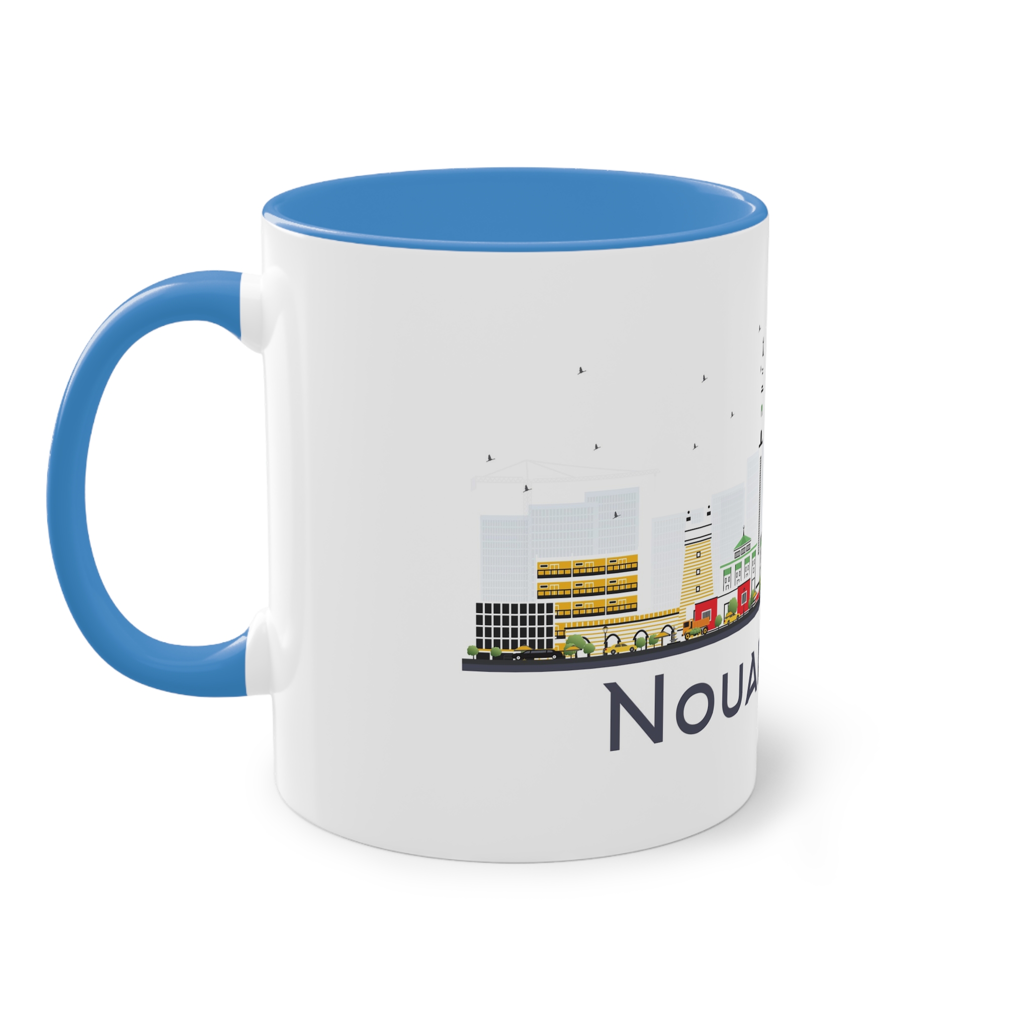 Nouakchott Isolated Two Tone Coffee Mug 11oz - Image 35