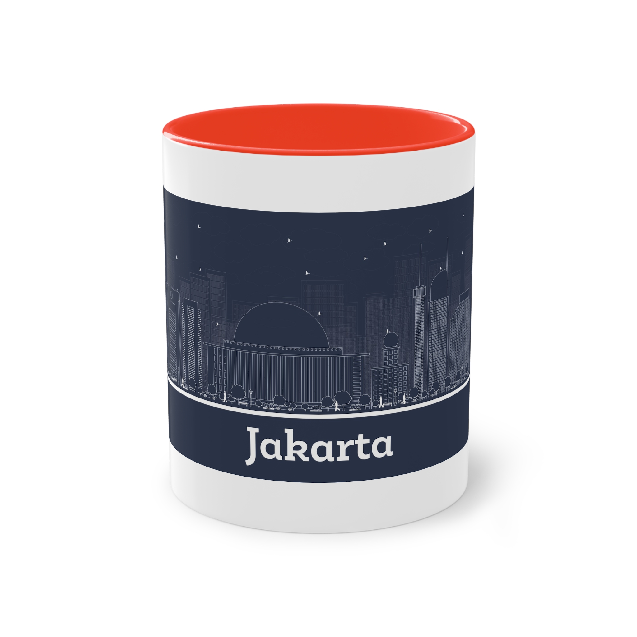 Jakarta Outline Inverse Two Tone Coffee Mug 11oz