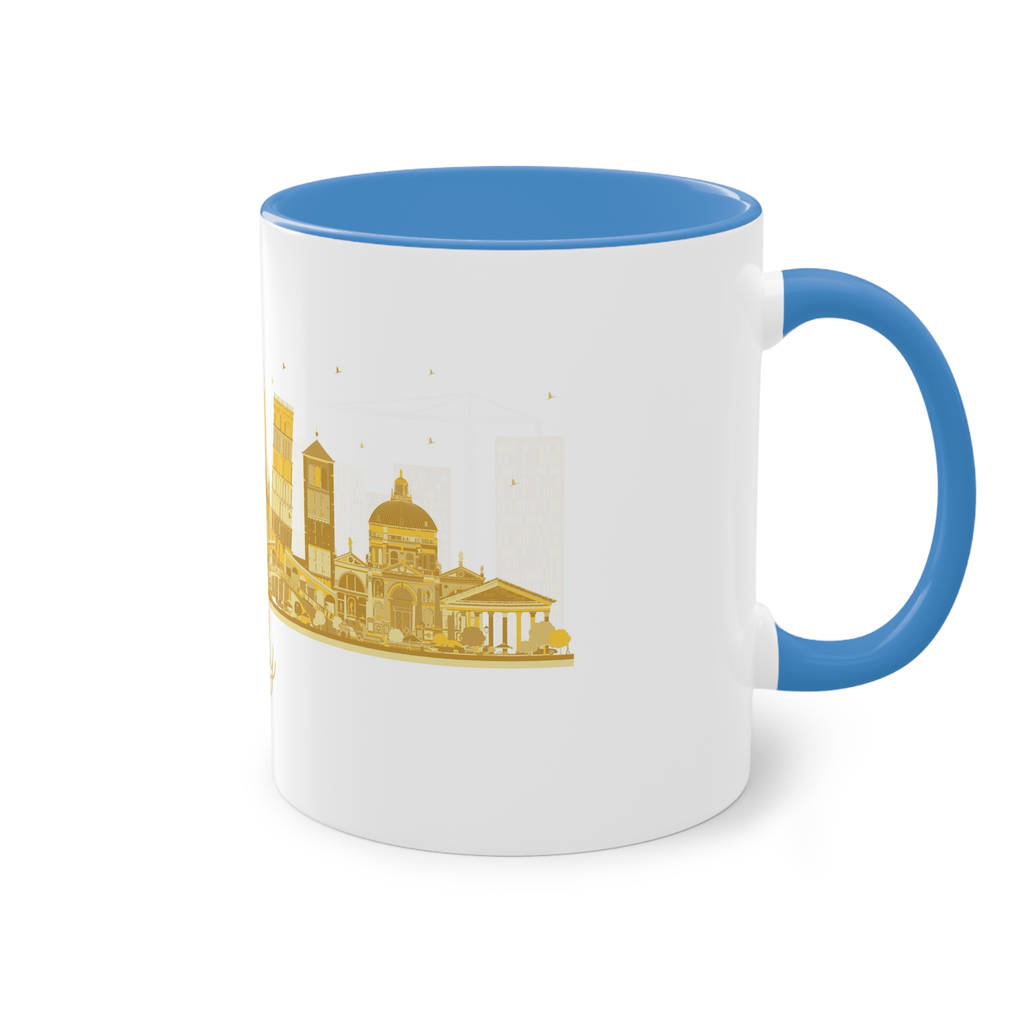 Italy Silhouette Golden 1 Two Tone Coffee Mug 11oz - Image 36