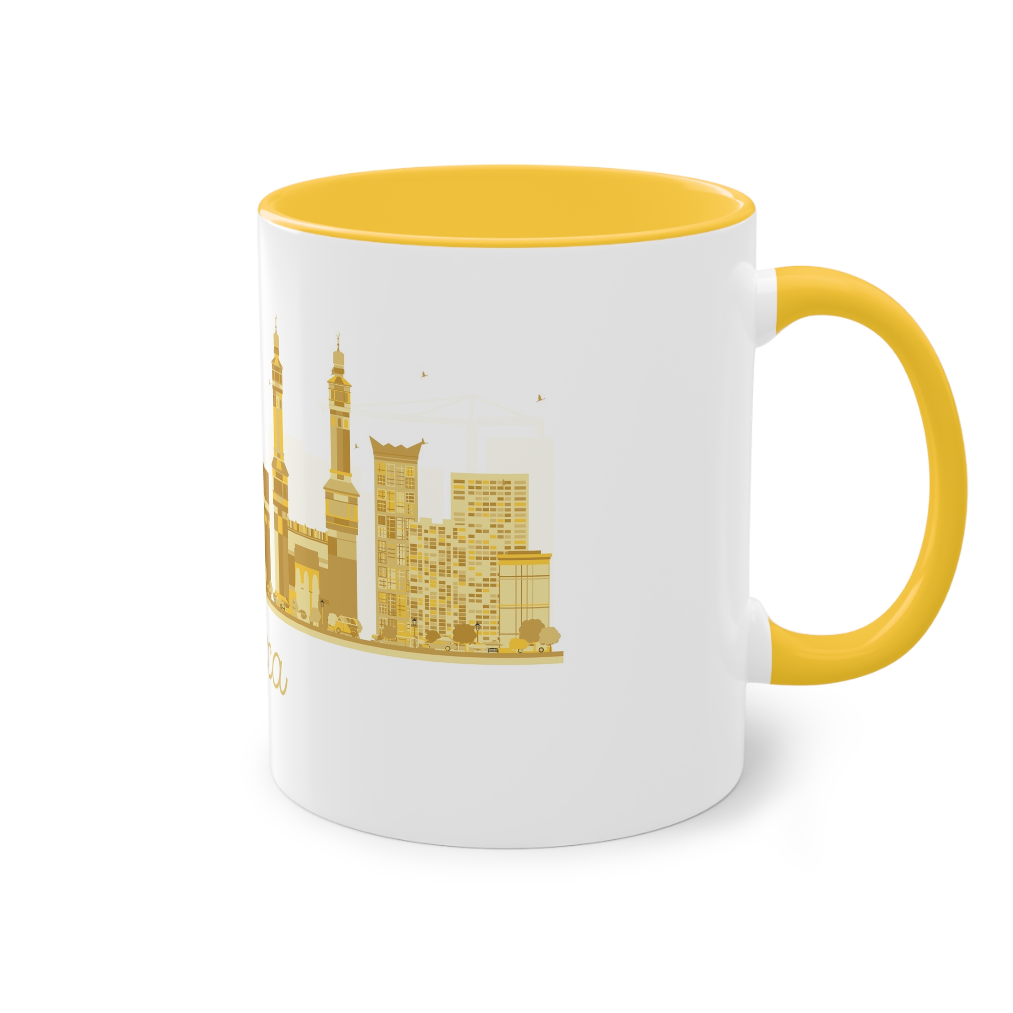 Mecca Golden Silhouette 1 Two Tone Coffee Mug 11oz - Image 20