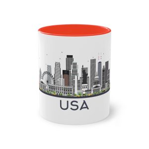 Usa Isolated Two Tone Coffee Mug 11oz