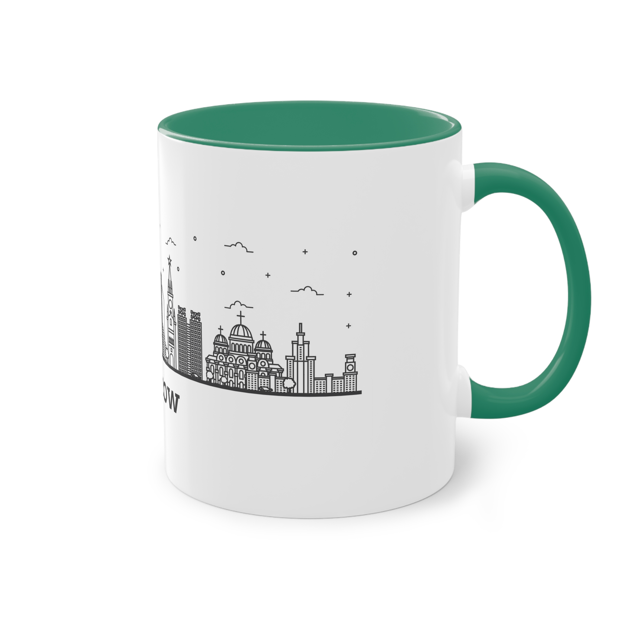 Moscow Outline Bold Two Tone Coffee Mug 11oz - Image 32