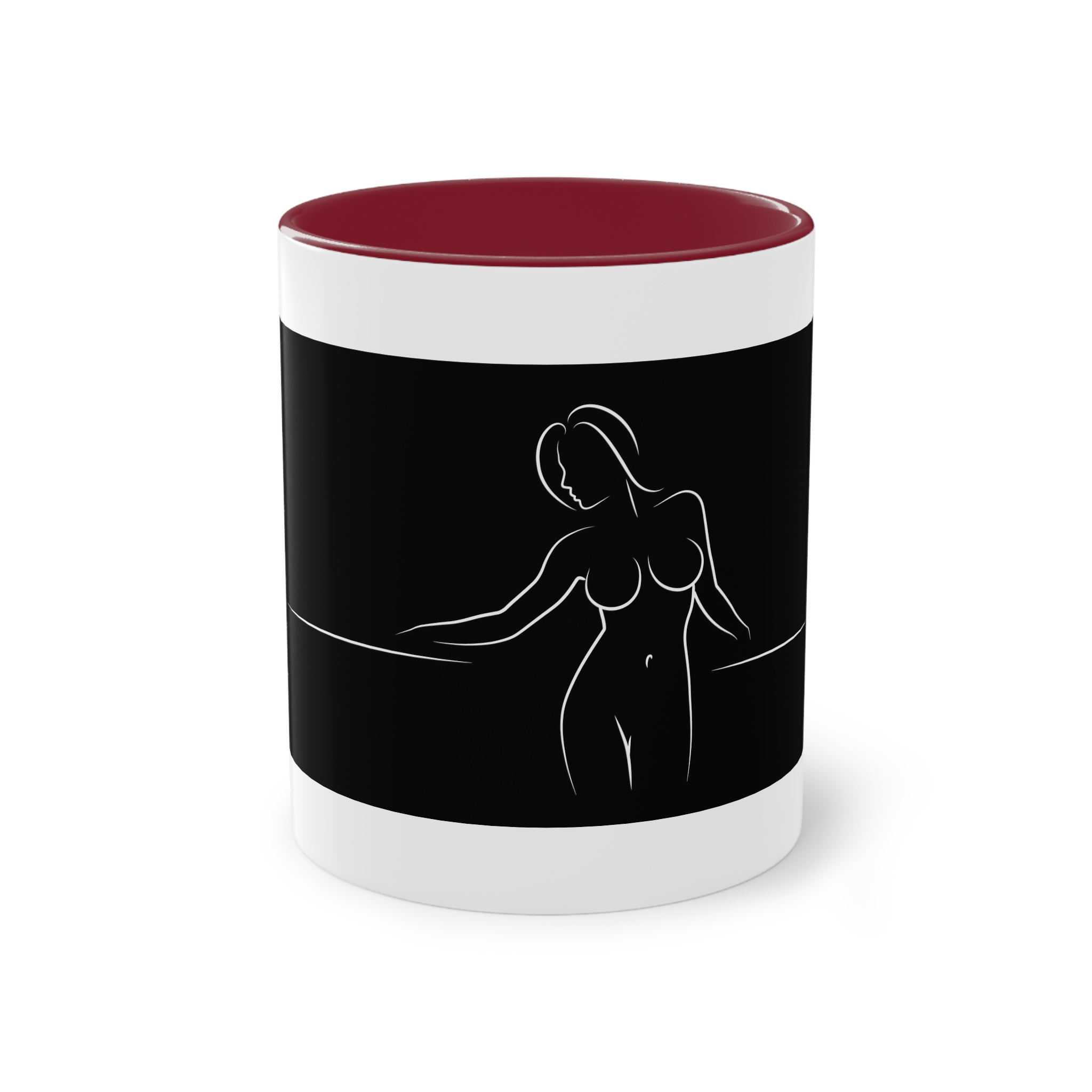 Alines Black Censor Two Tone Coffee Mug 11oz - Image 5