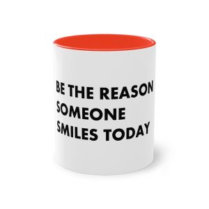 Be Reason Someone Smiles Today Two Tone Coffee Mug 11oz