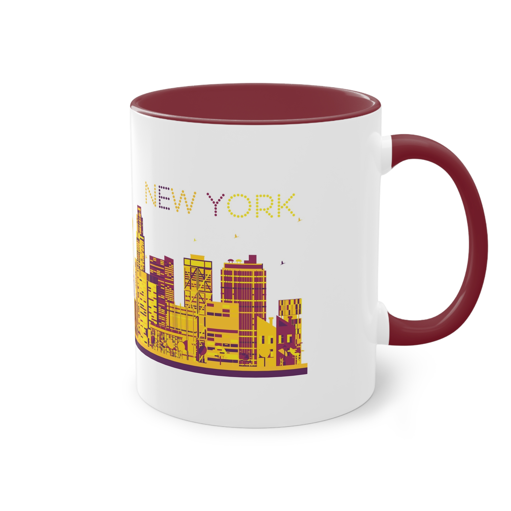 New York Color Ver 1 Two Tone Coffee Mug 11oz - Image 8