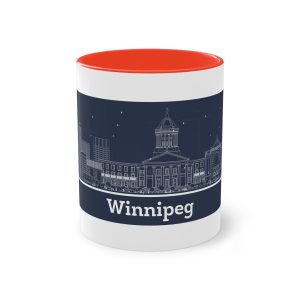 Winnipeg Outline Inverse Two Tone Coffee Mug 11oz