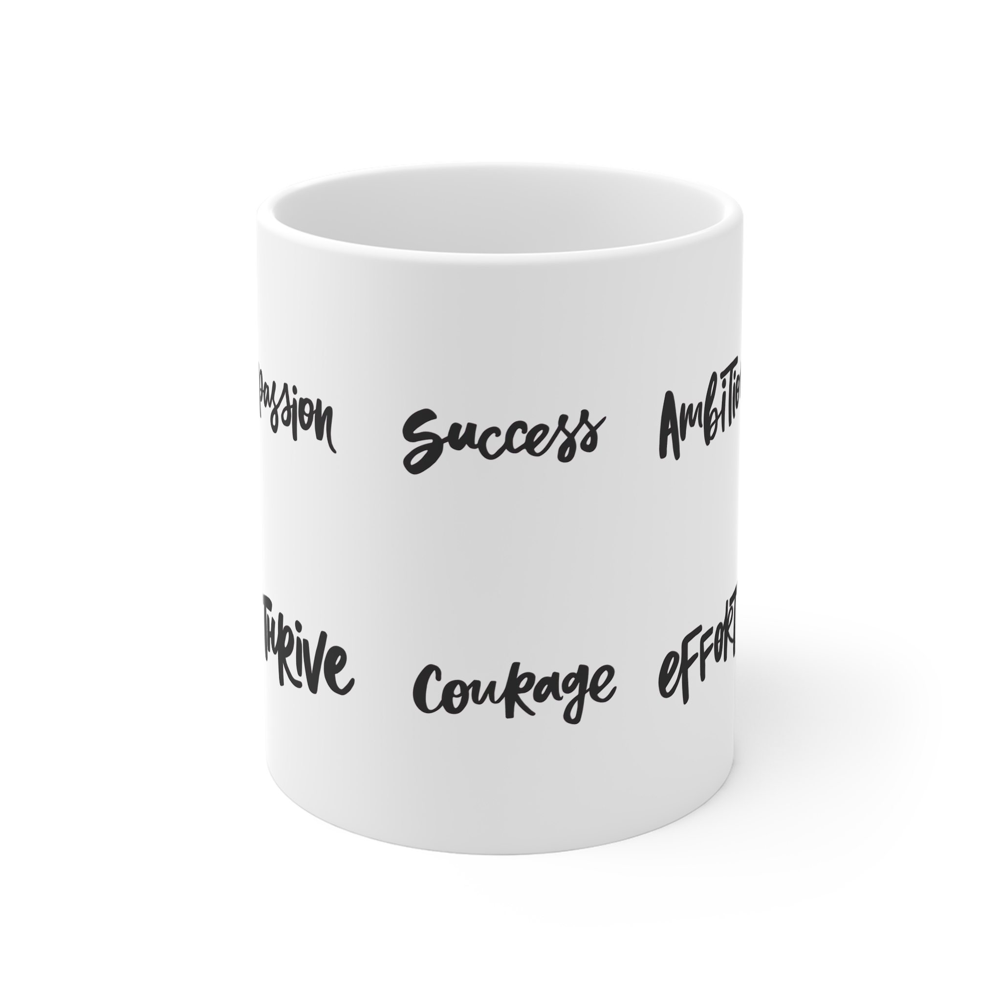 Set Handwritten Words About Success 11oz White Mug