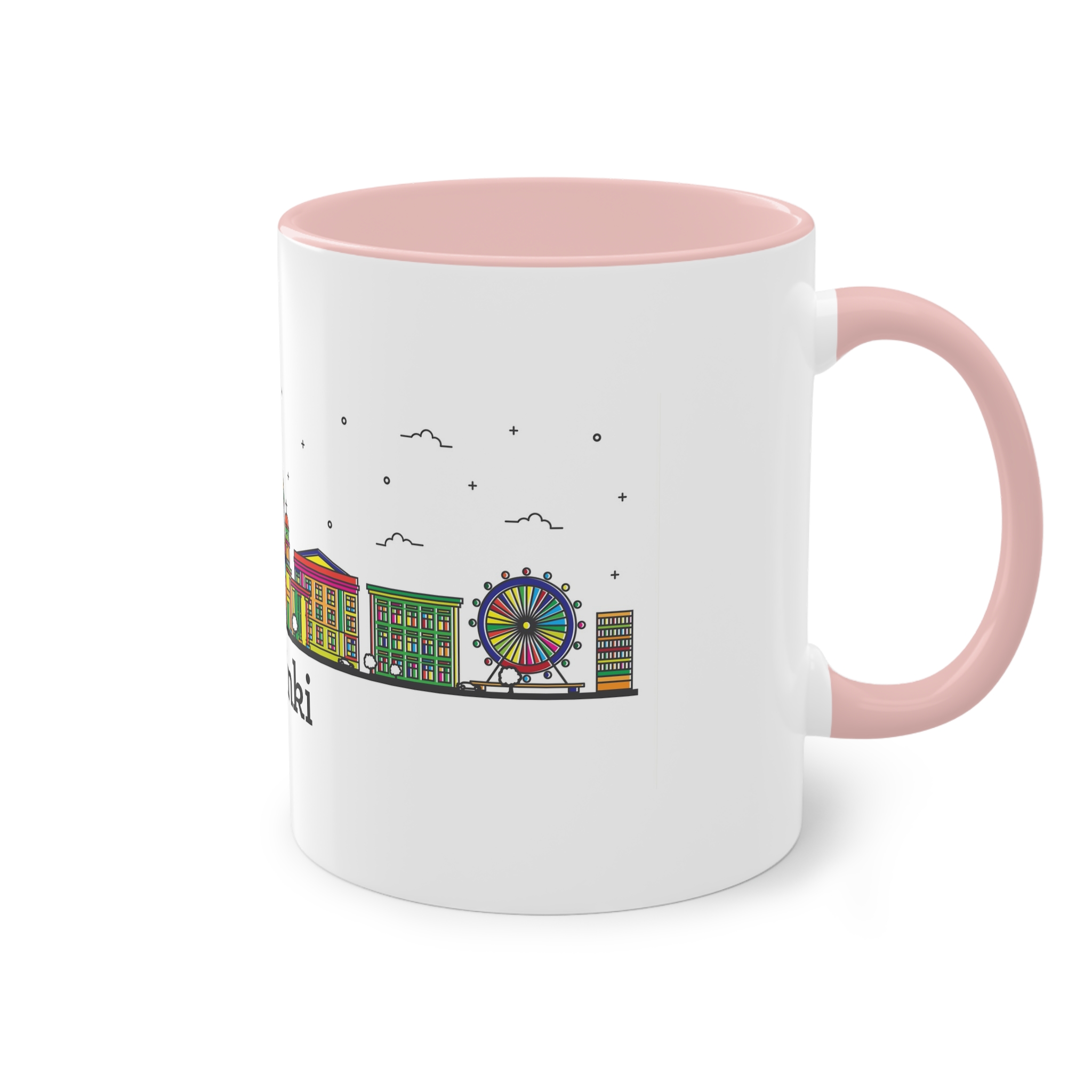 Helsinki Outline Bold Color Two Tone Coffee Mug 11oz - Image 48