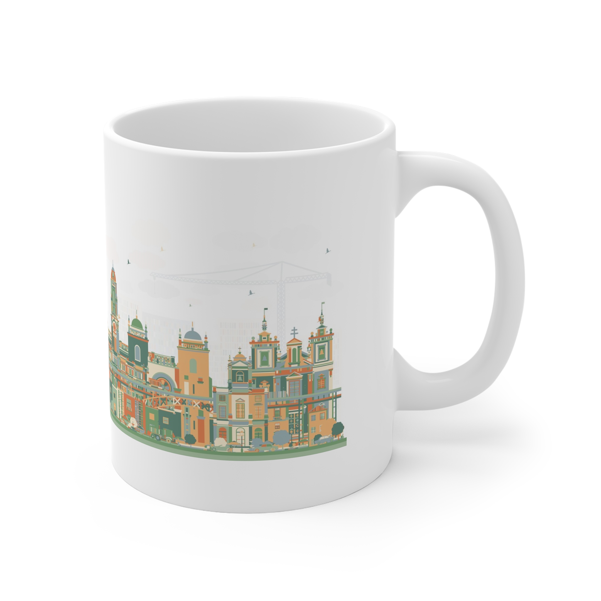 Porto Ver 1 11oz White Mug - Image 3