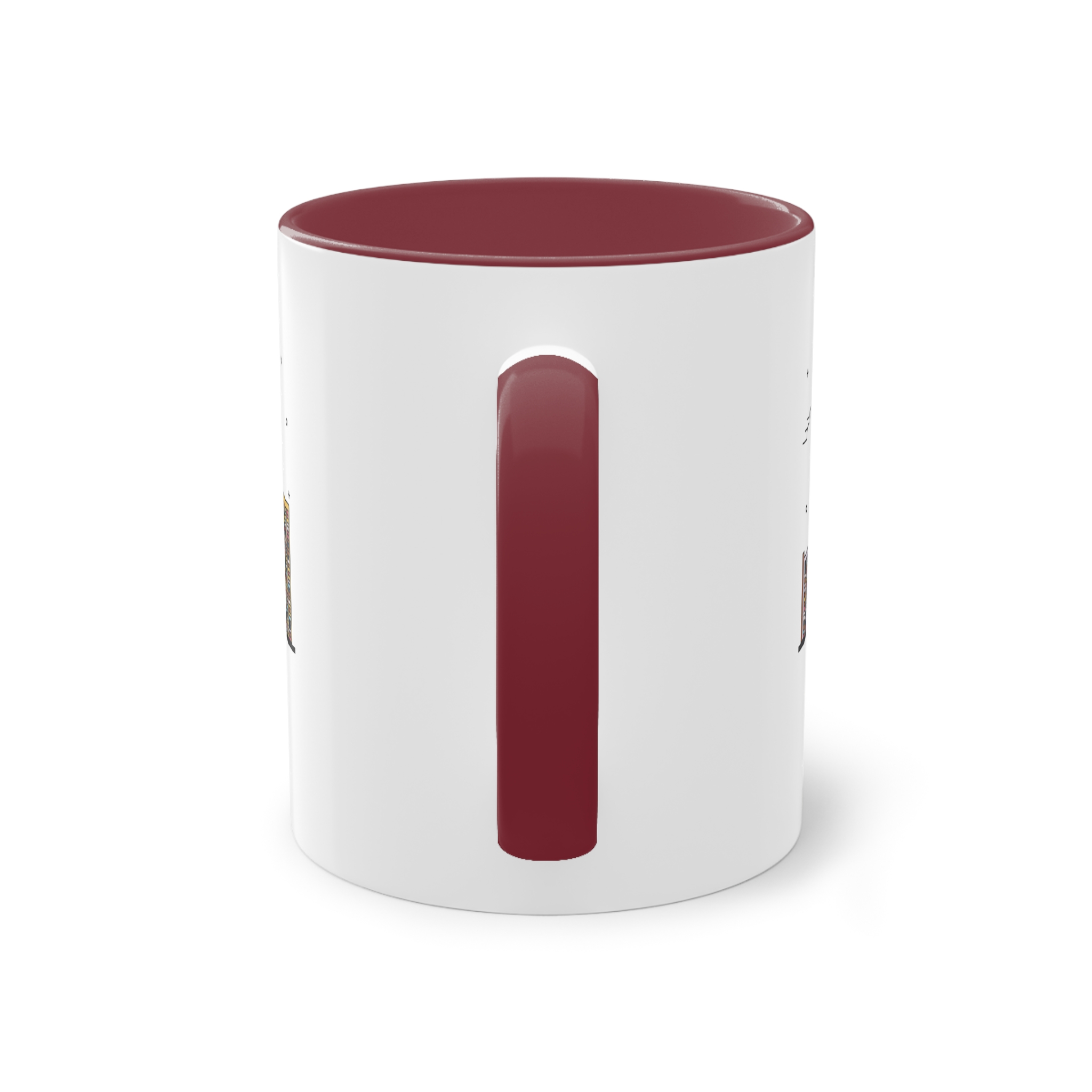 Cape Town Outline Bold Color Two Tone Coffee Mug 11oz - Image 6