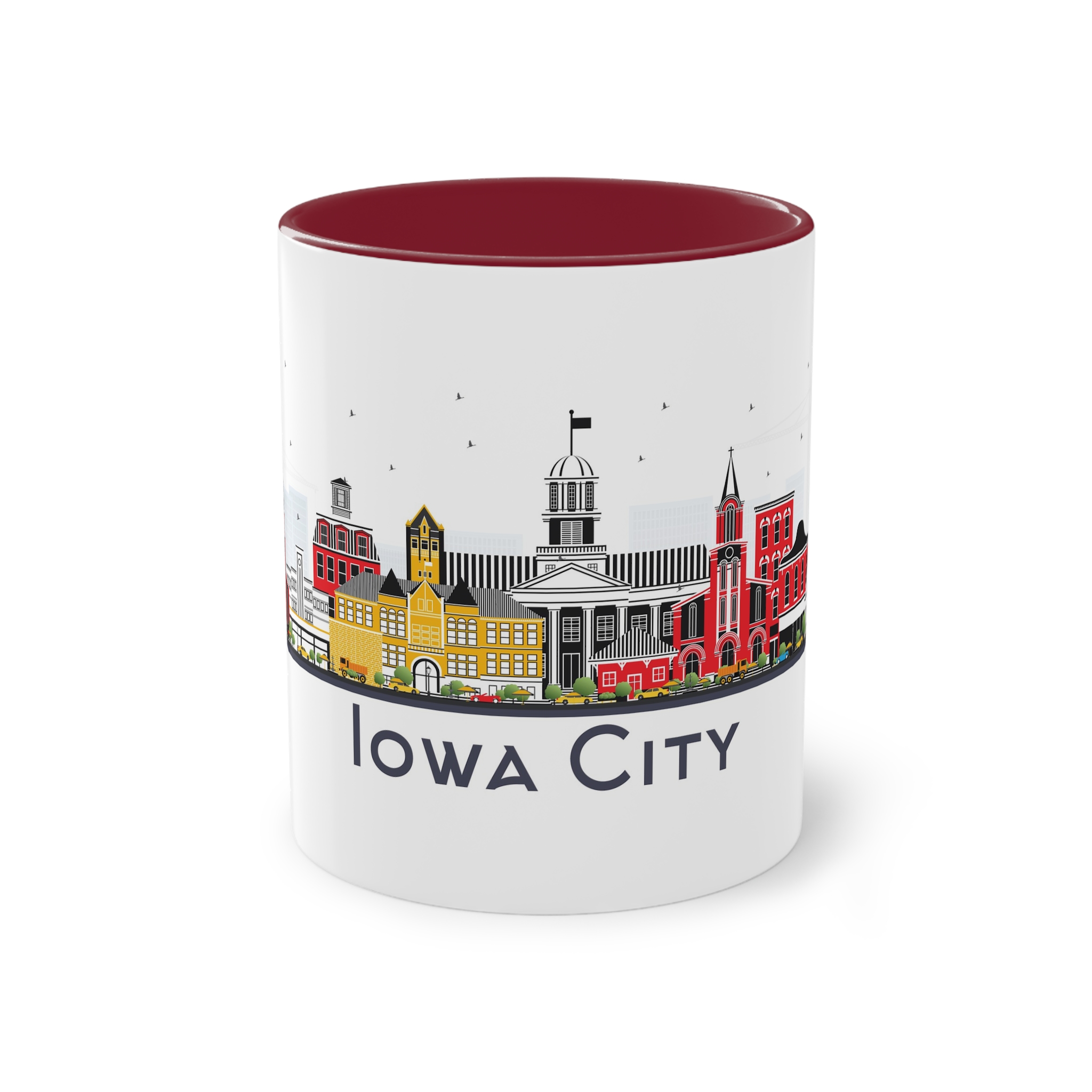Iowa City Isolated Two Tone Coffee Mug 11oz - Image 5