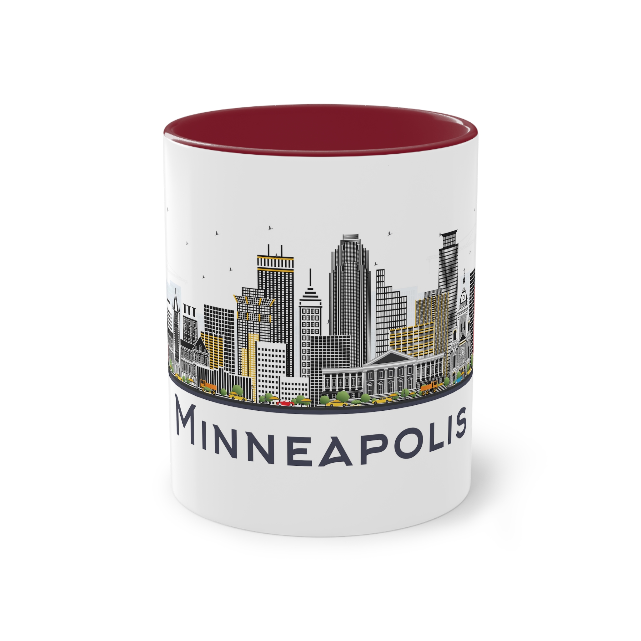 Minneapolis Isolated Two Tone Coffee Mug 11oz - Image 5