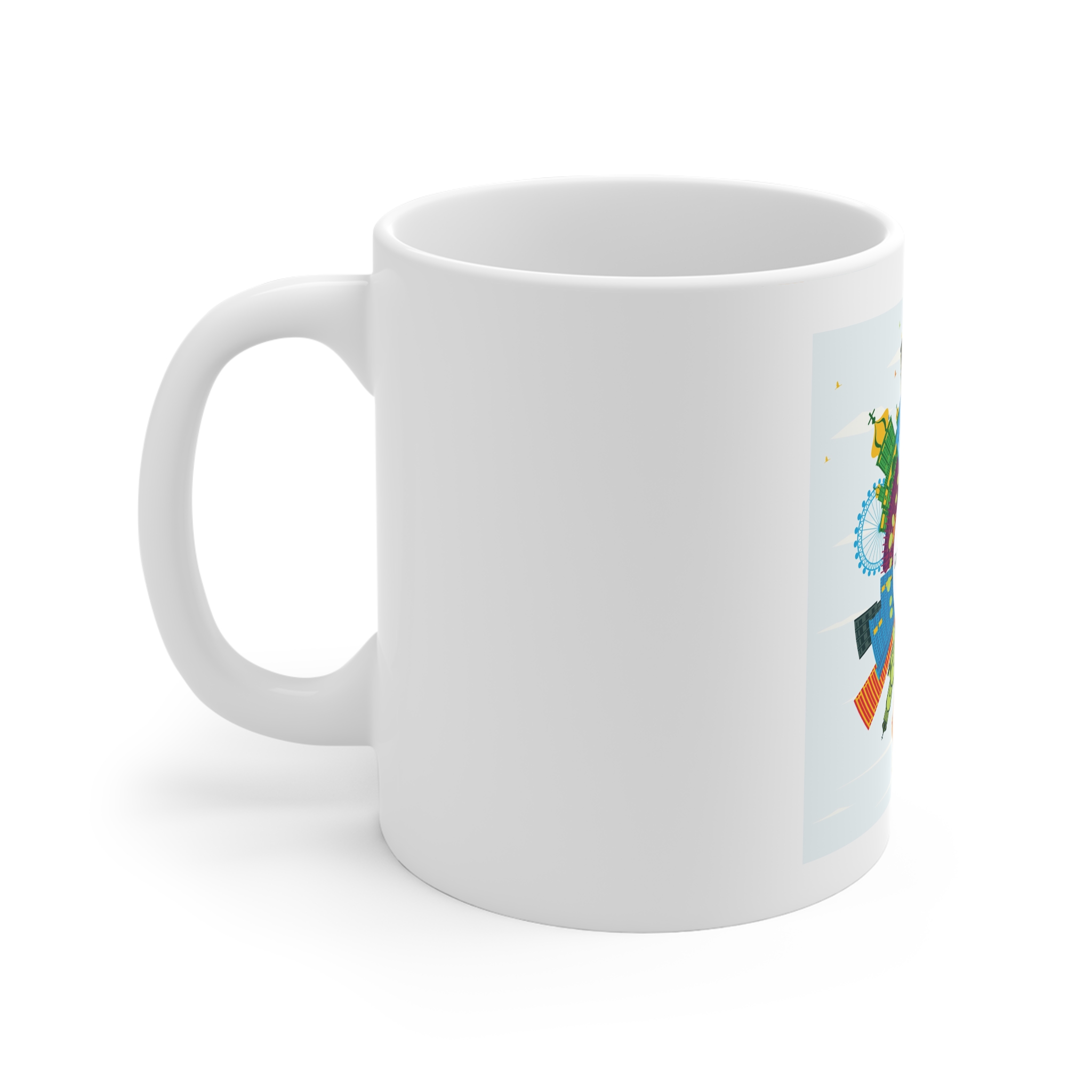 Rostov On Don Color Circle Cloud 11oz White Mug - Image 2