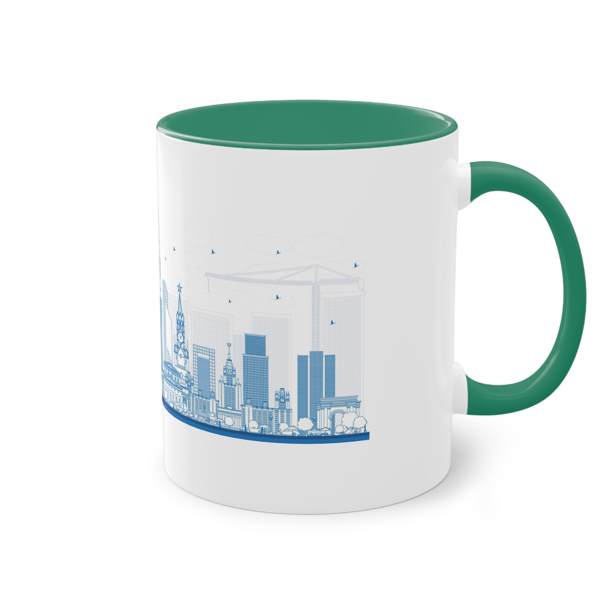 Moscow New Outline Two Tone Coffee Mug 11oz - Image 32