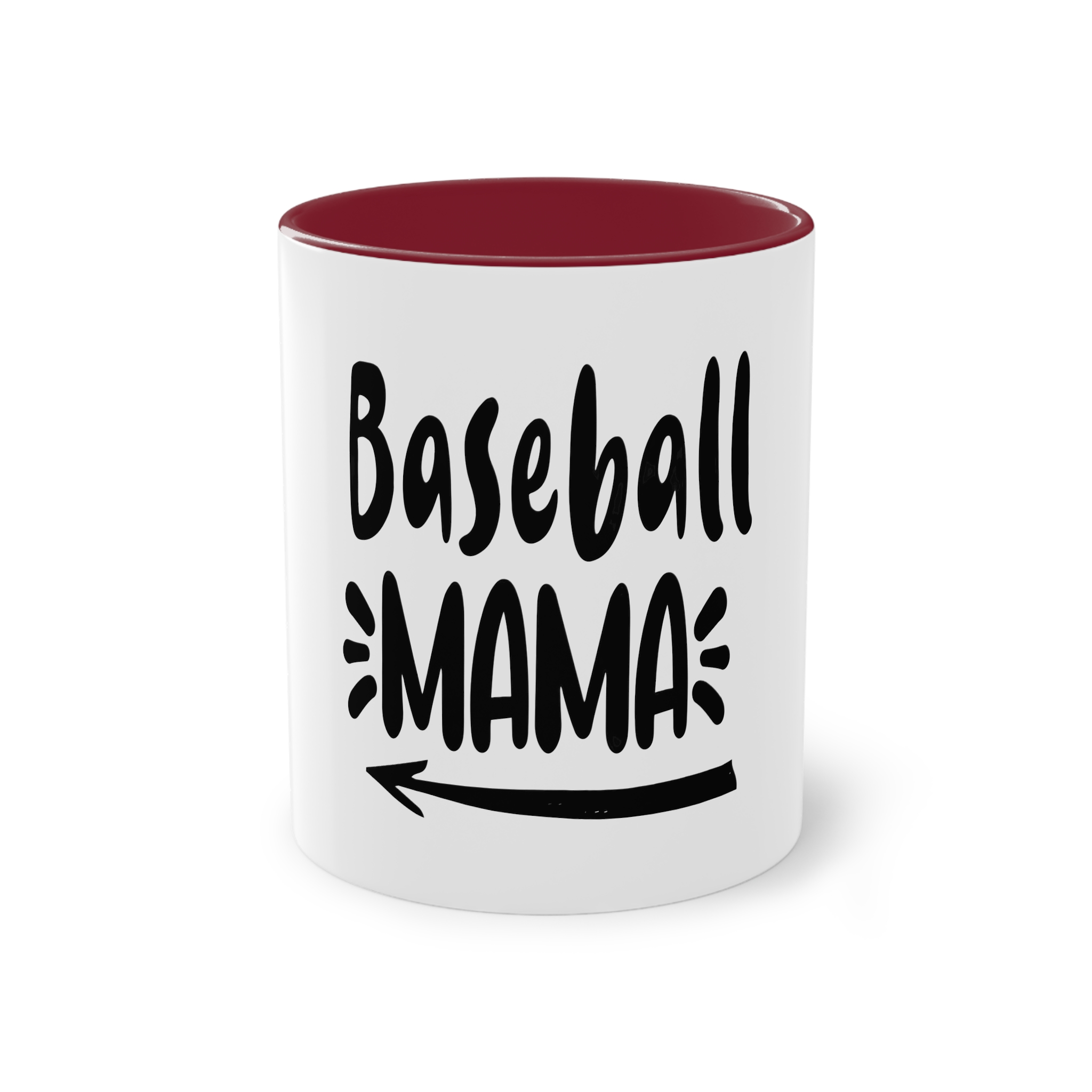 Baseball Mama 1 Two Tone Coffee Mug 11oz - Image 5