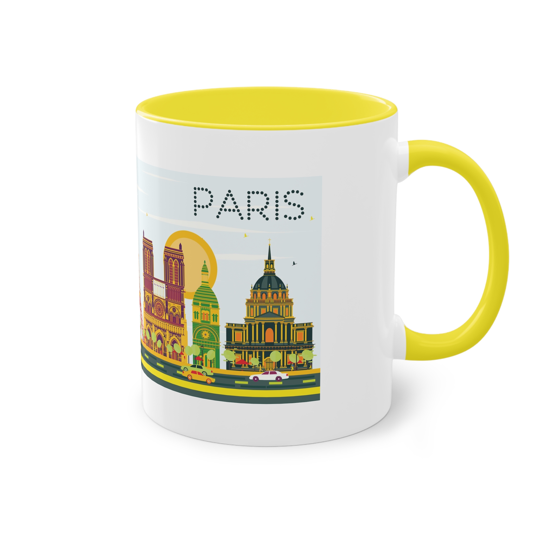 Paris Color Two Tone Coffee Mug 11oz - Image 24