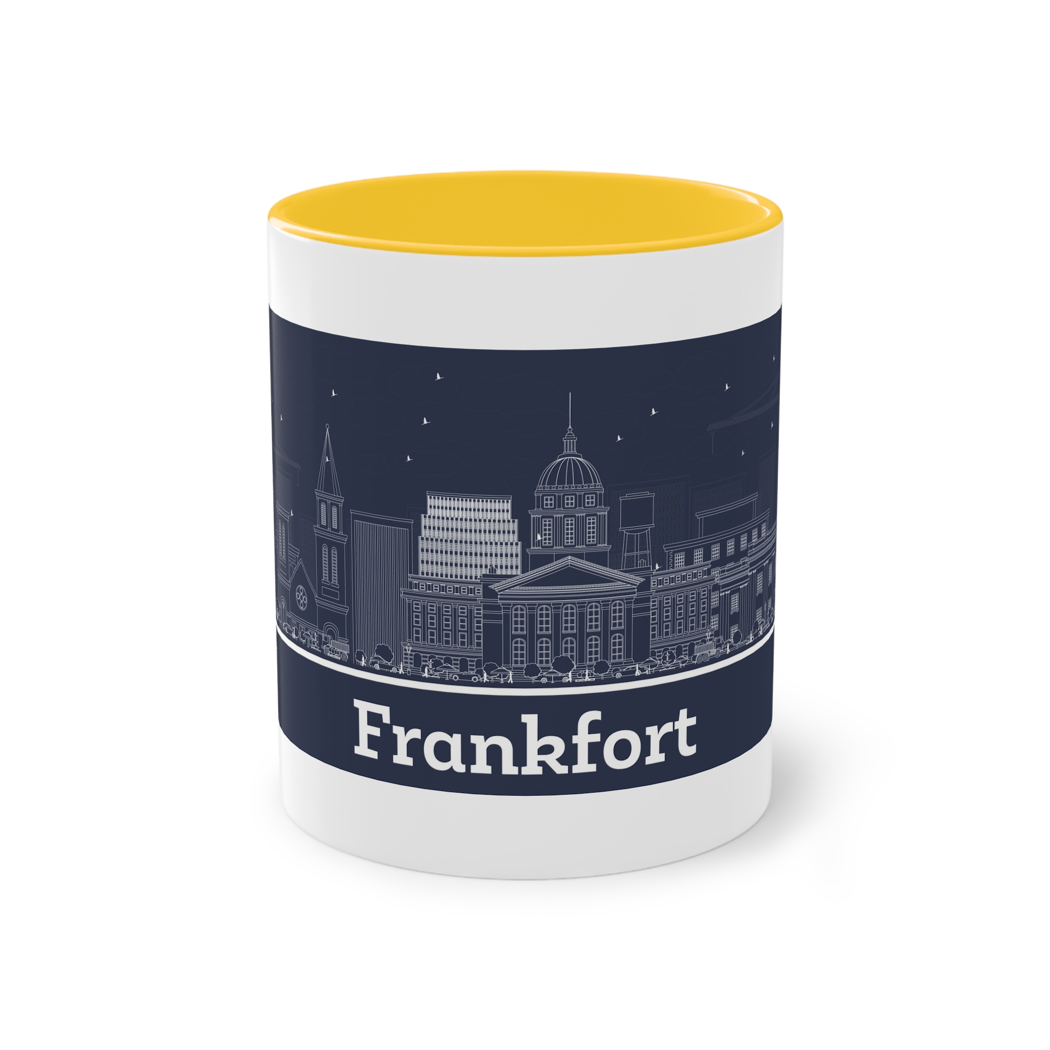 Frankfort Outline Inverse Two Tone Coffee Mug 11oz - Image 17