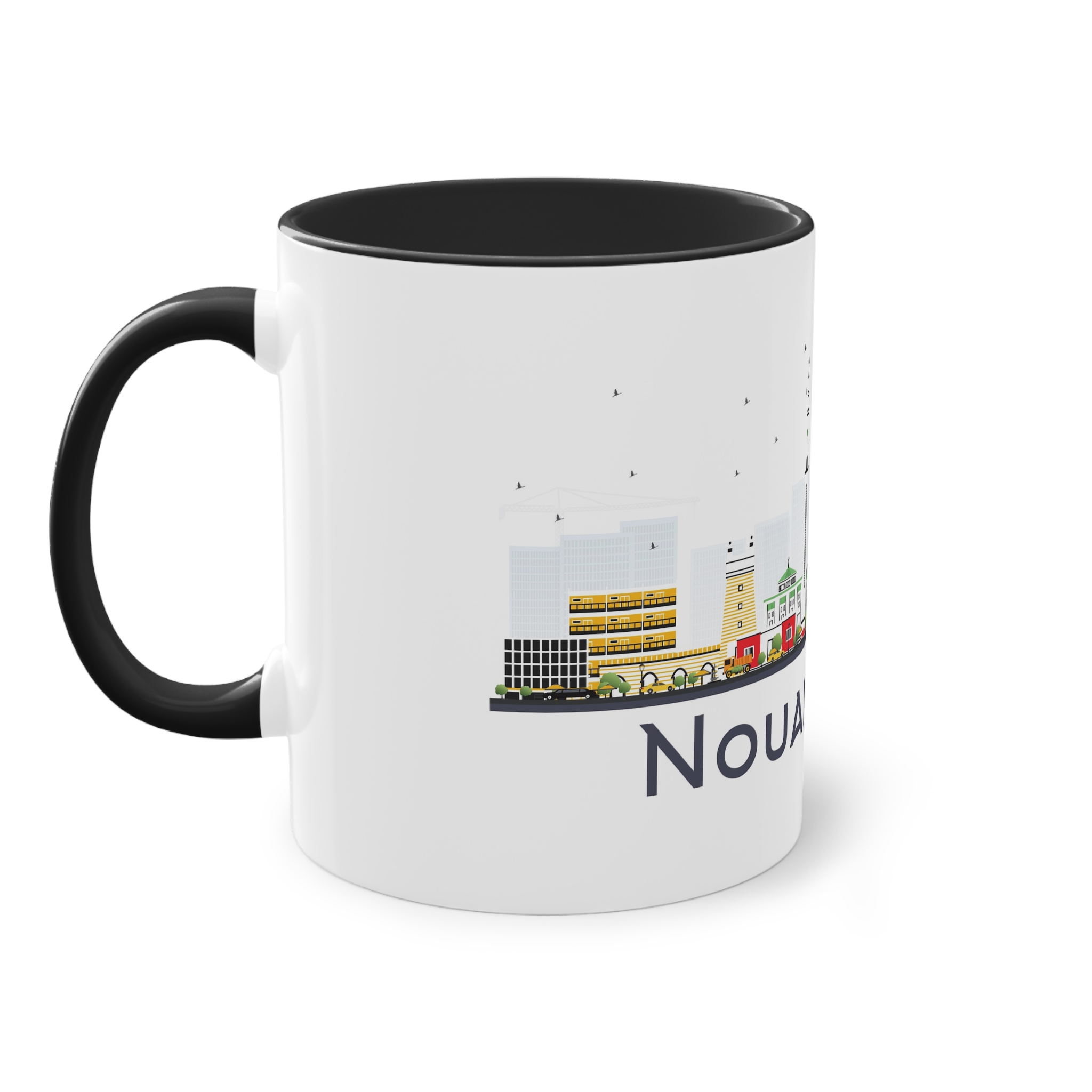 Nouakchott Isolated Two Tone Coffee Mug 11oz - Image 11