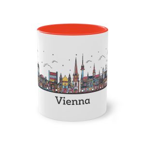 Vienna Outline Bold Color Two Tone Coffee Mug 11oz