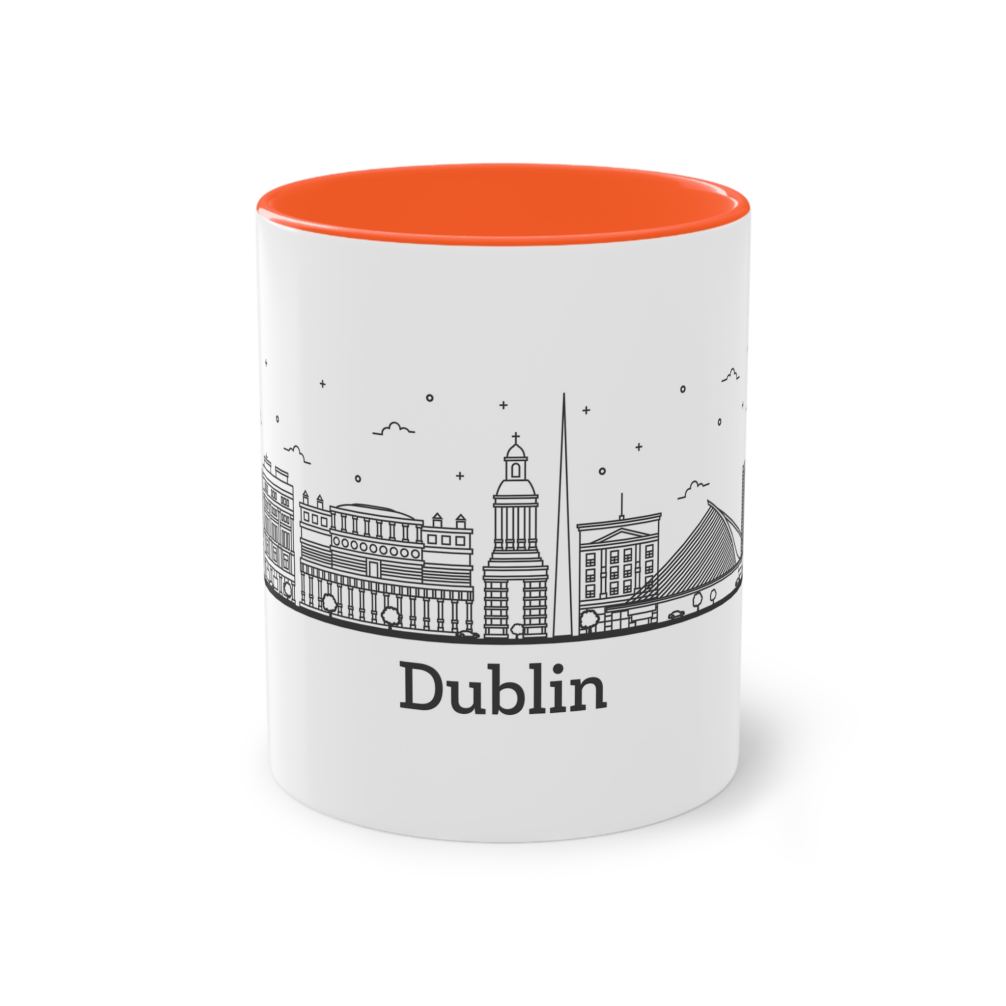 Dublin Outline Bold Two Tone Coffee Mug 11oz - Image 13