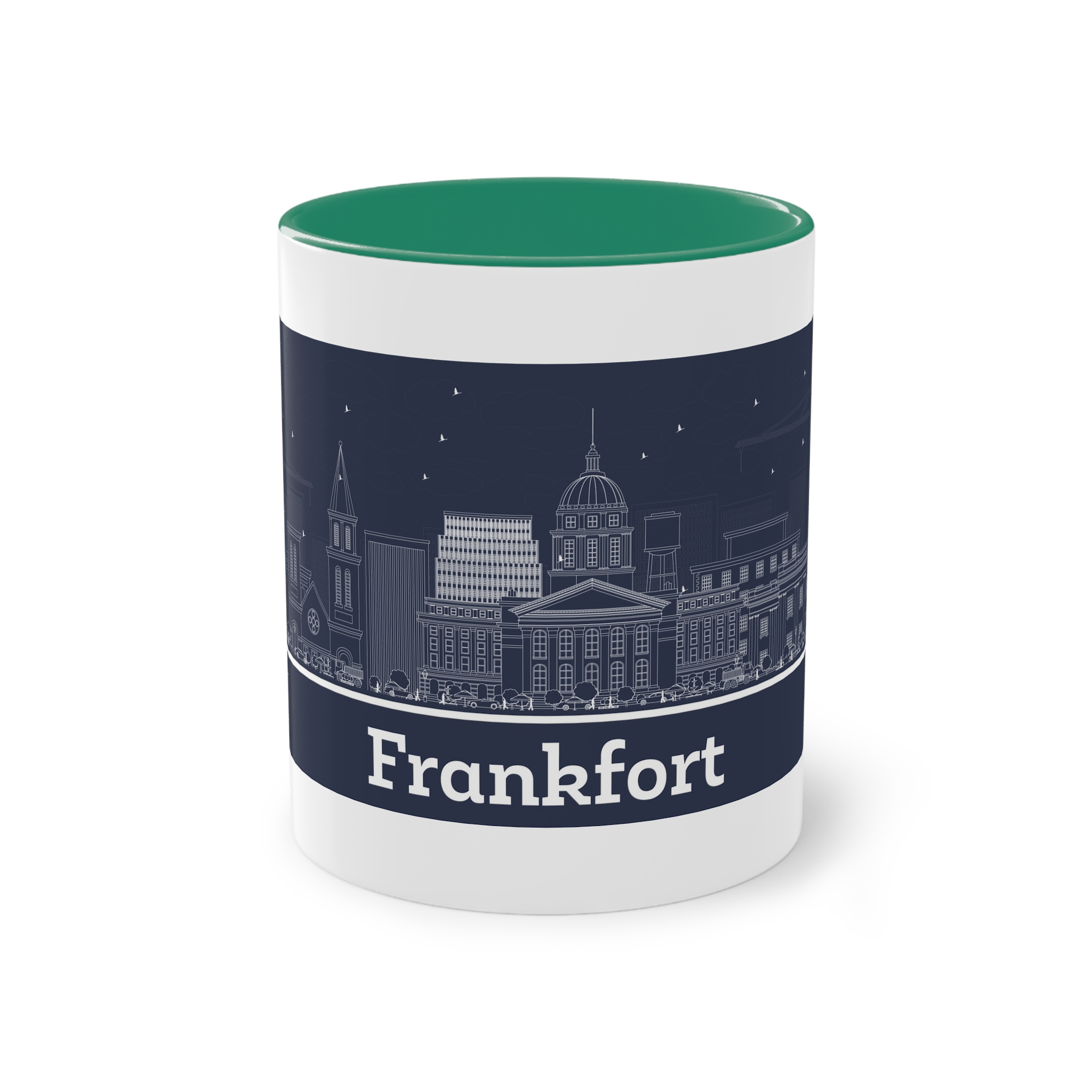 Frankfort Outline Inverse Two Tone Coffee Mug 11oz - Image 29