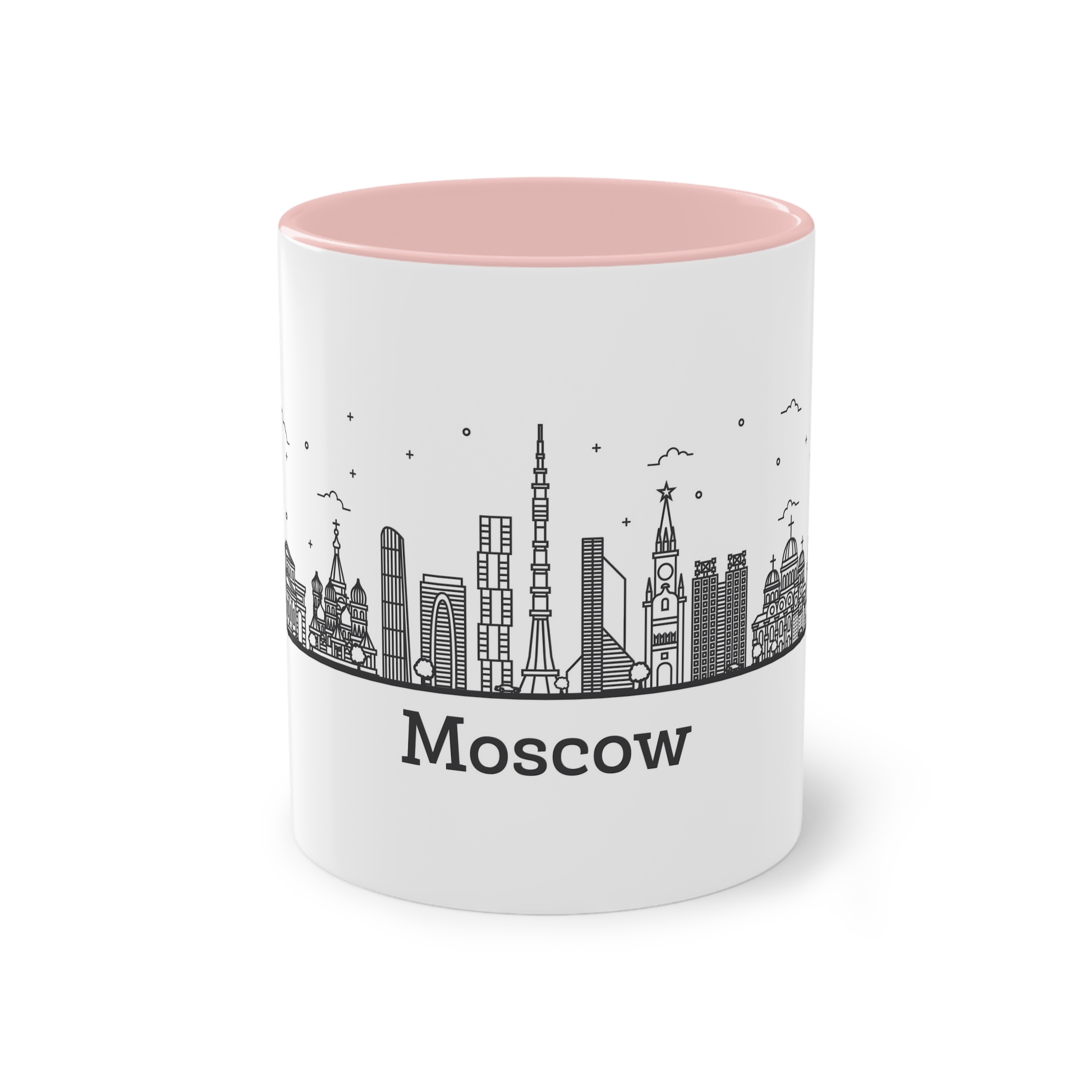Moscow Outline Bold Two Tone Coffee Mug 11oz - Image 45