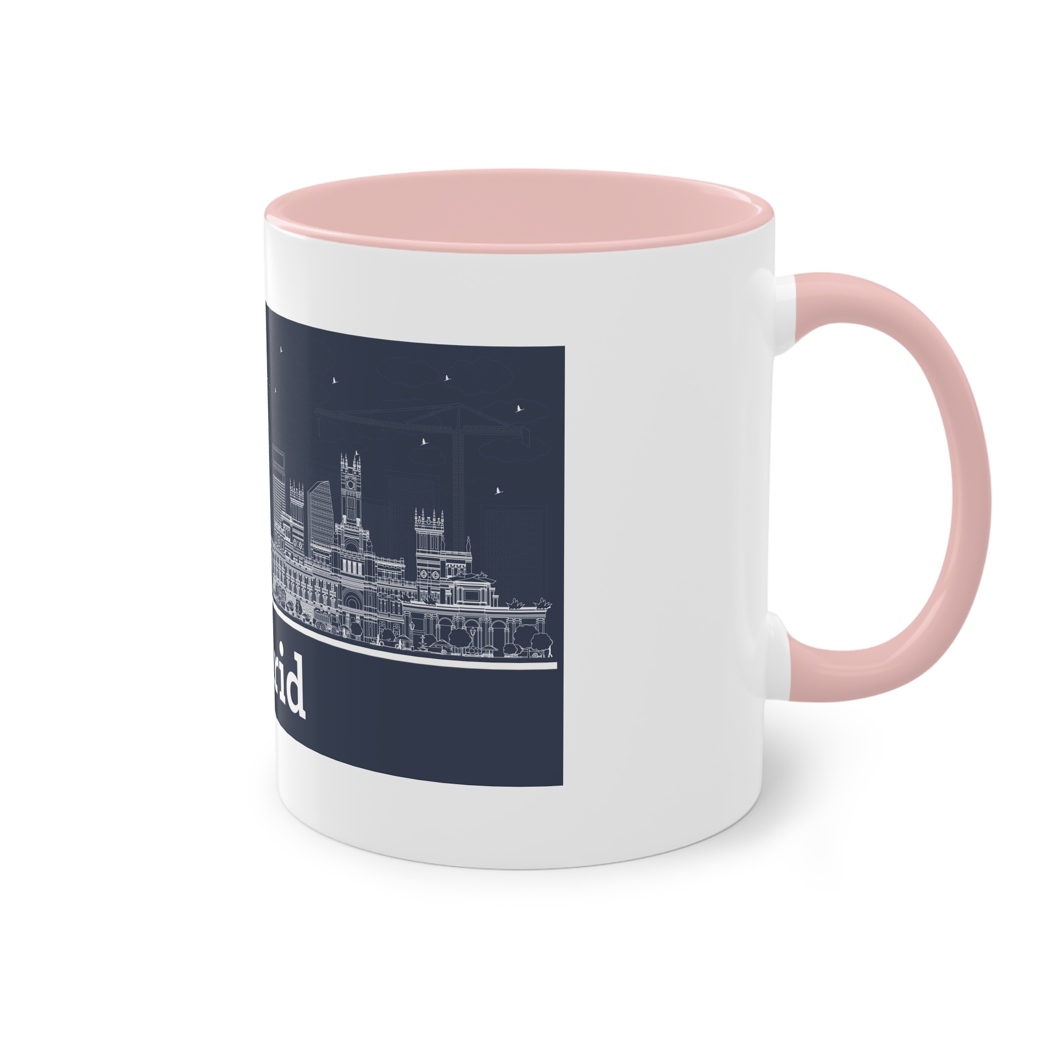 Madrid New Outline Inverse Two Tone Coffee Mug 11oz - Image 48