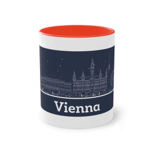 Vienna Outline Inverse Two Tone Coffee Mug 11oz