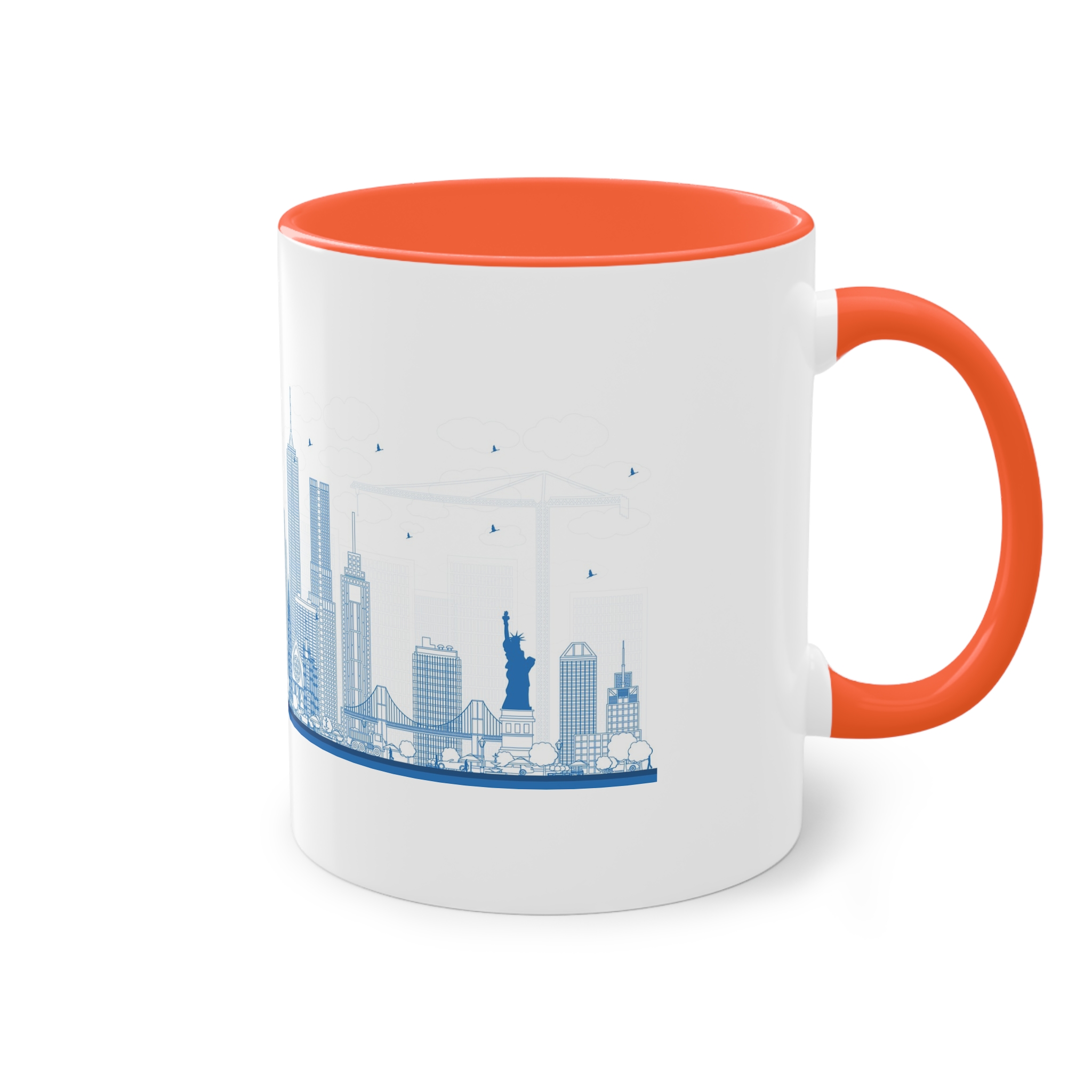 New York New Outline Two Tone Coffee Mug 11oz - Image 16