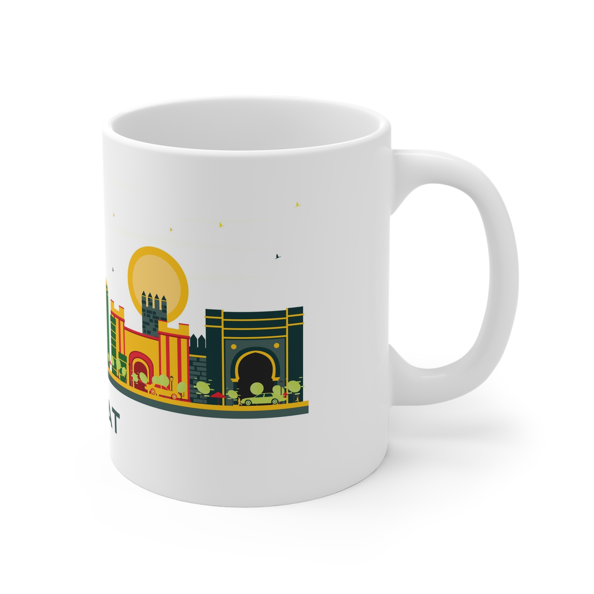 Rabat Color Isolated 11oz White Mug - Image 3
