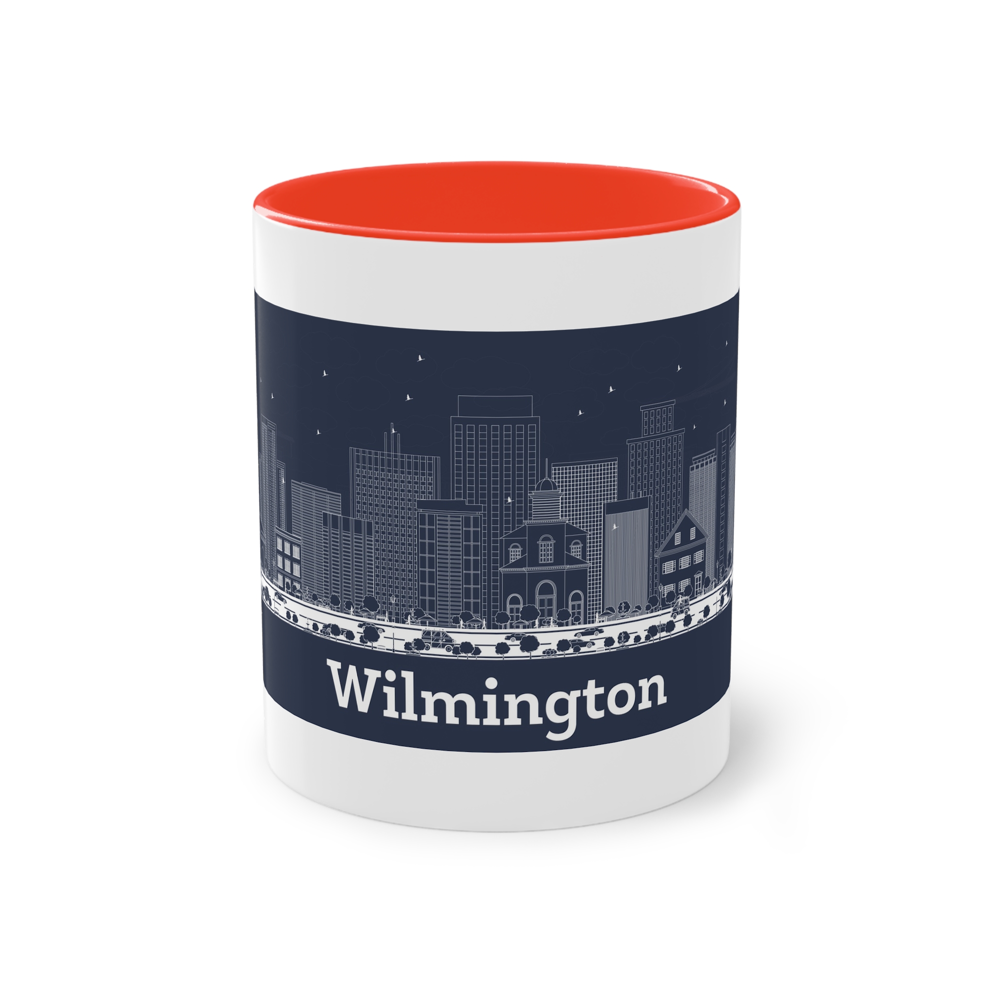 Wilmington Outline Inverse Two Tone Coffee Mug 11oz