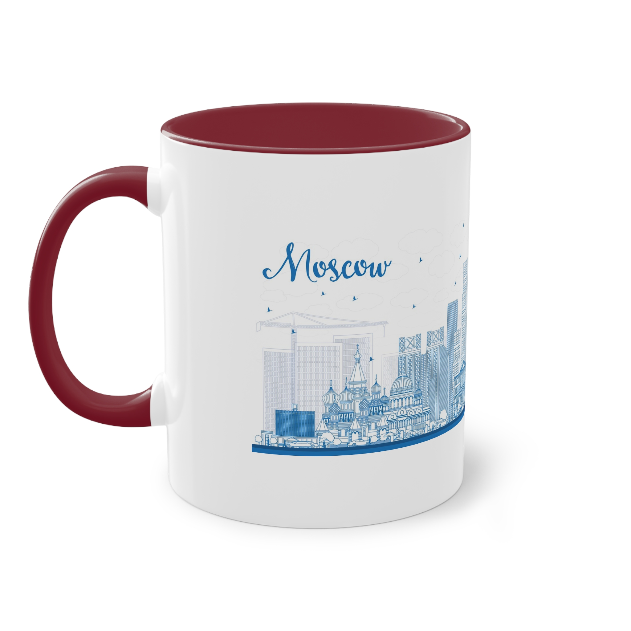 Moscow New Outline Two Tone Coffee Mug 11oz - Image 7