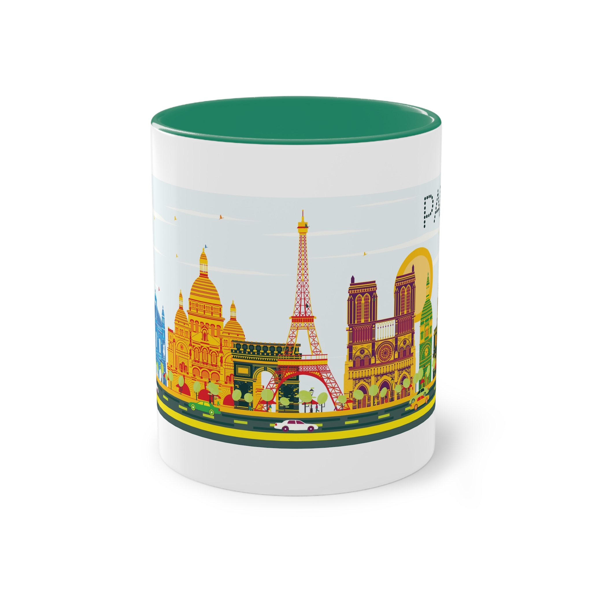 Paris Color Two Tone Coffee Mug 11oz - Image 29