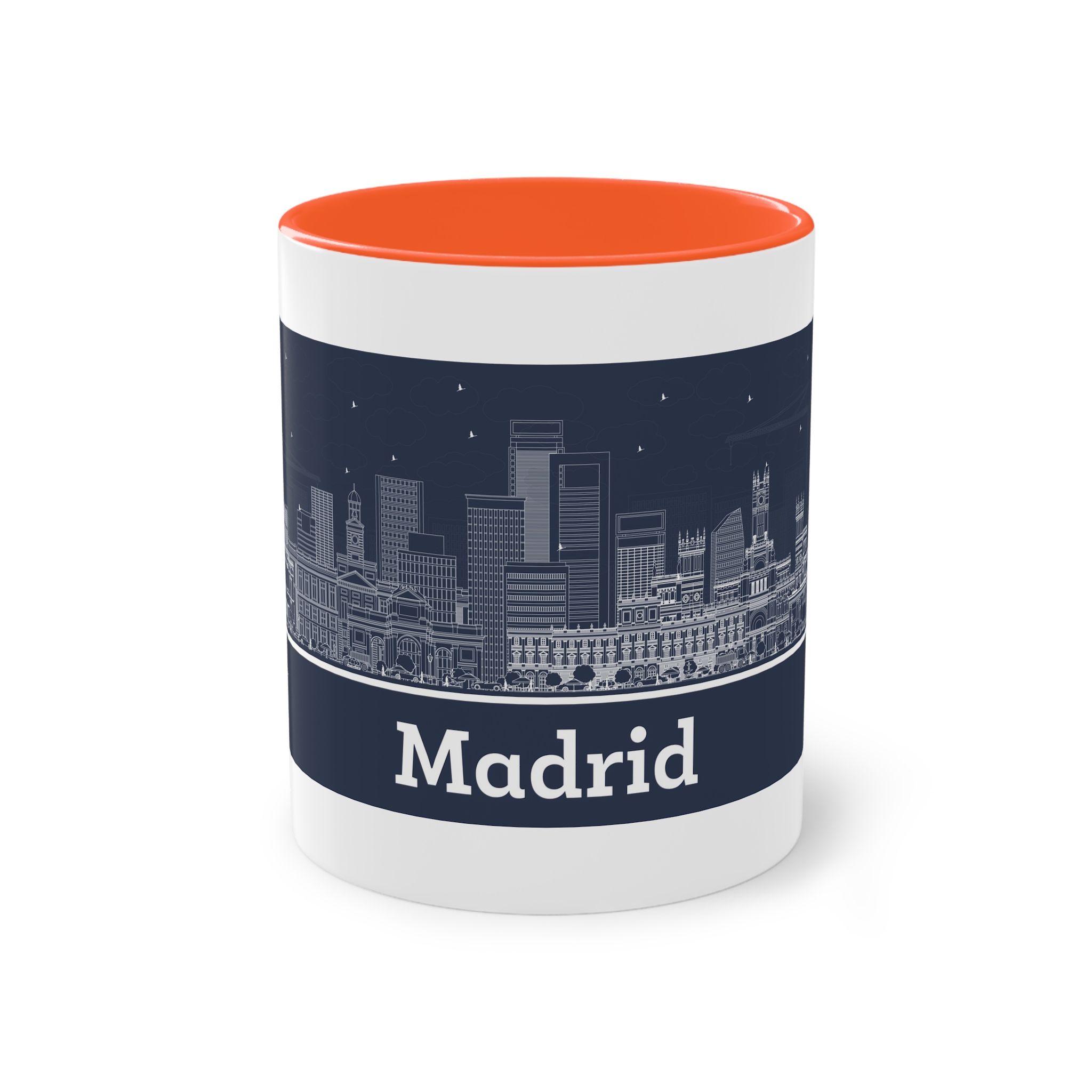 Madrid New Outline Inverse Two Tone Coffee Mug 11oz - Image 13