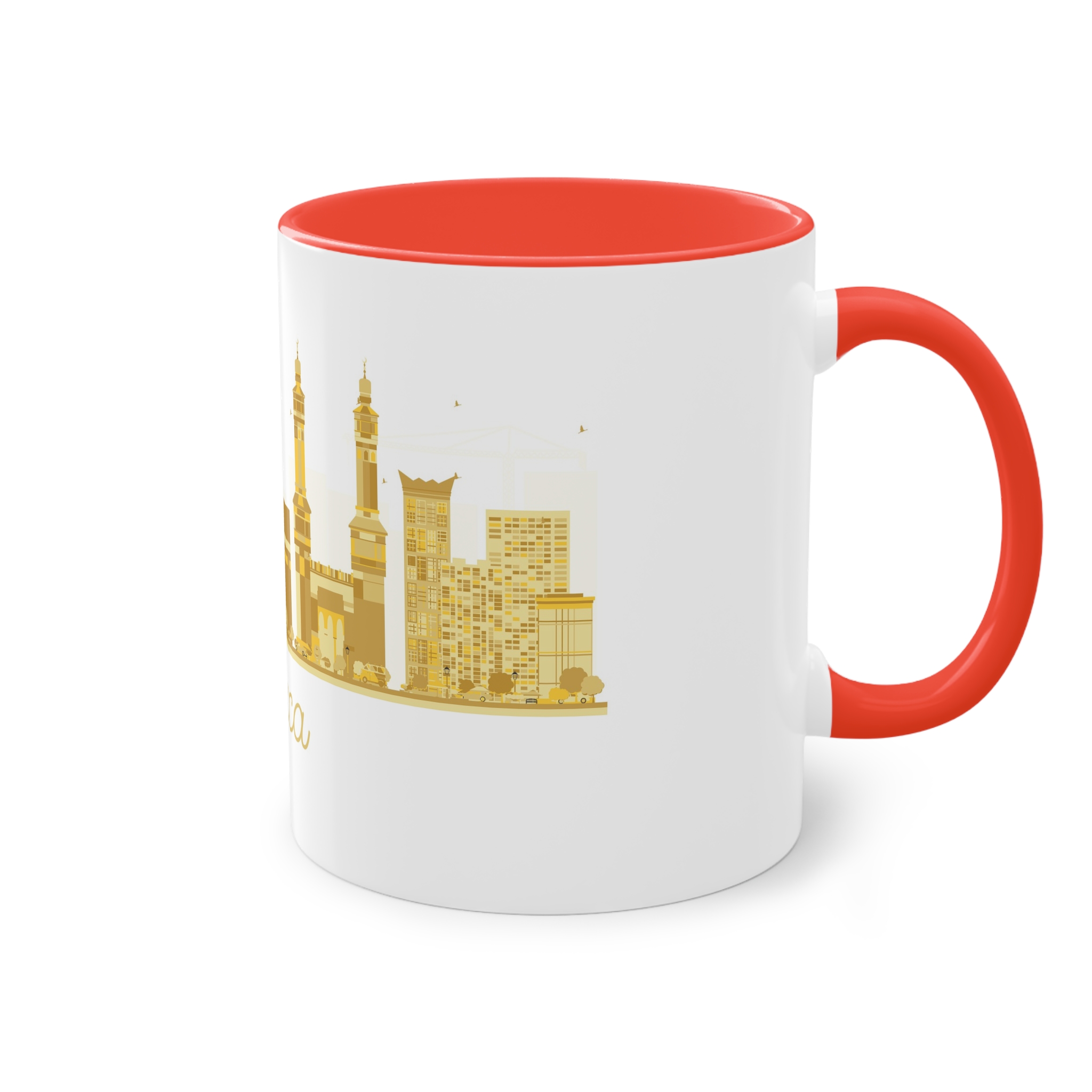 Mecca Golden Silhouette 1 Two Tone Coffee Mug 11oz - Image 4