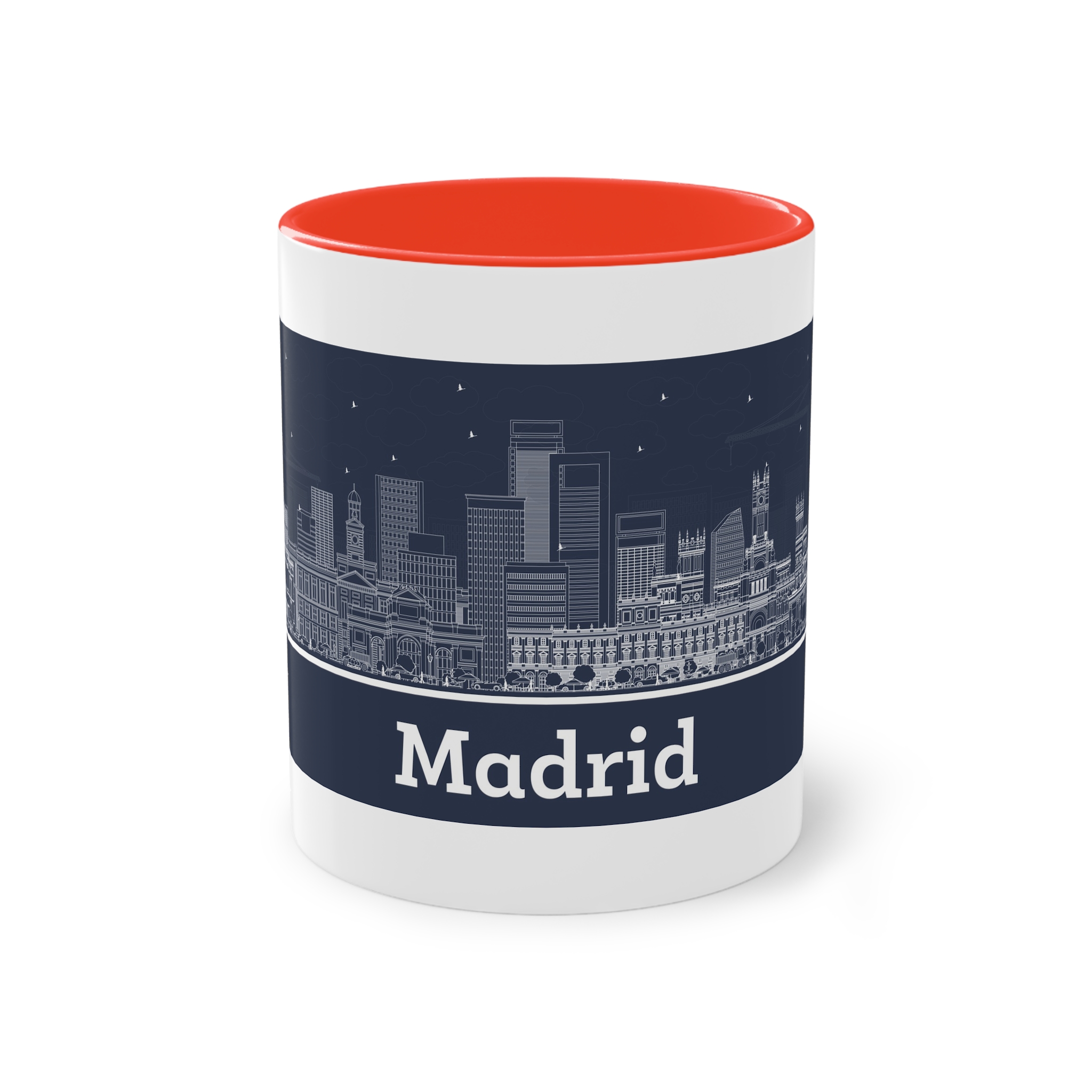 Madrid New Outline Inverse Two Tone Coffee Mug 11oz