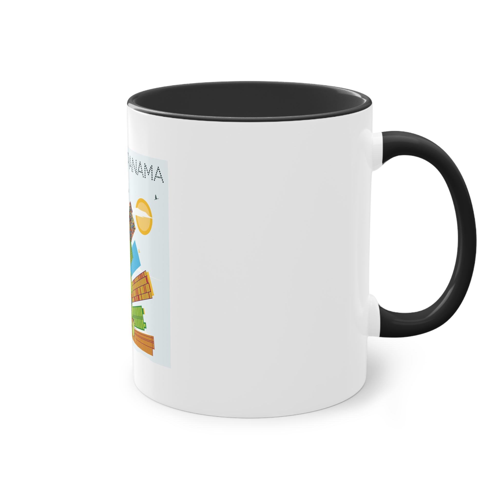 Panama Color Corner Cloud Two Tone Coffee Mug 11oz - Image 12