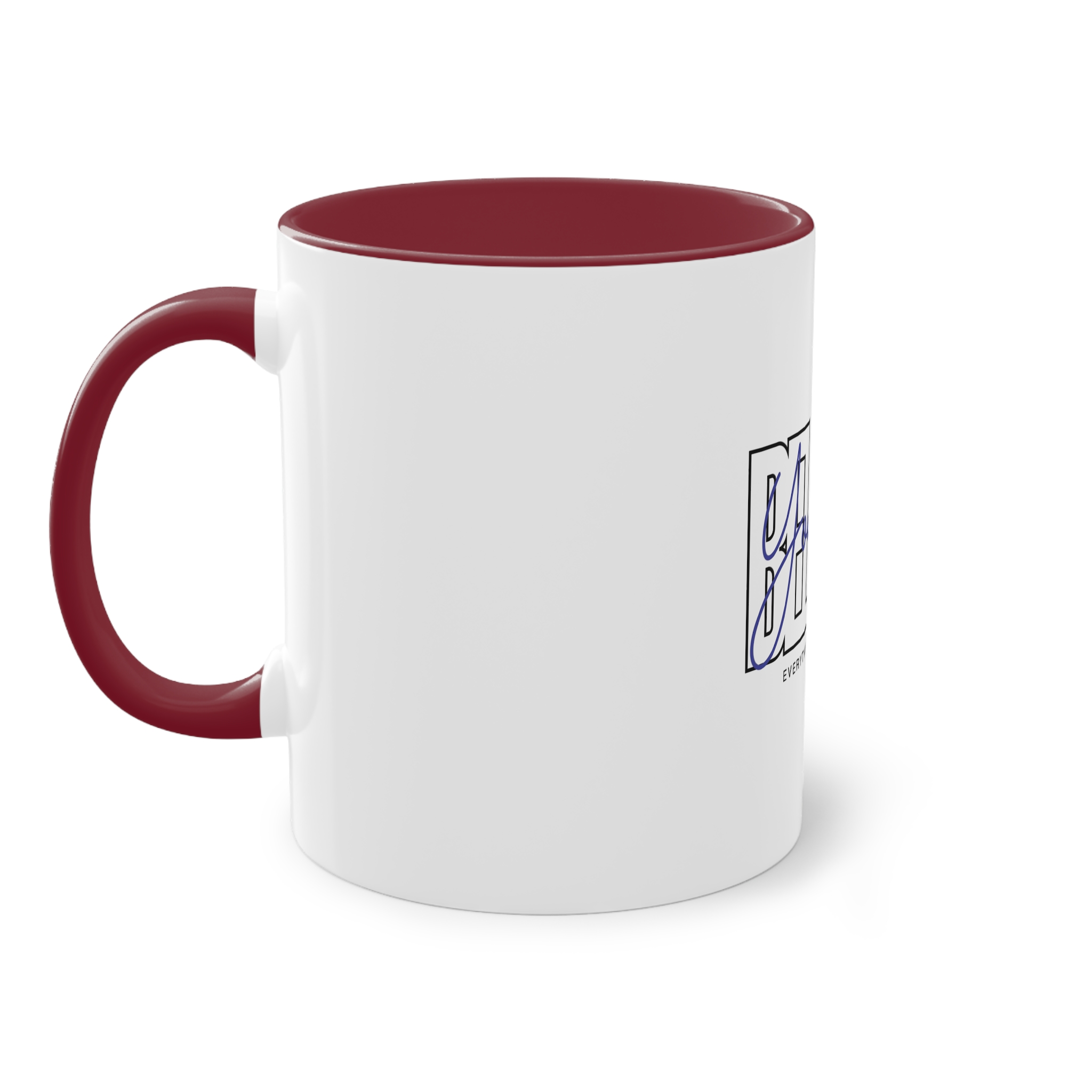 Believe Yourself Positive Affirmation Typography Two Tone Coffee Mug 11oz - Image 7