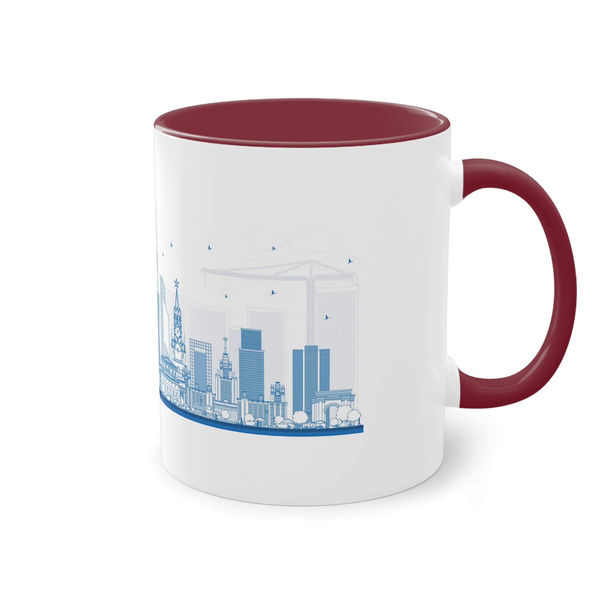 Moscow New Outline Two Tone Coffee Mug 11oz - Image 8
