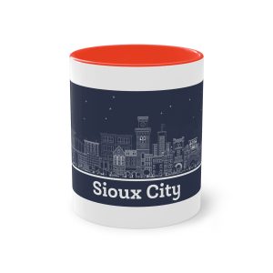 Sioux City Outline Inverse Two Tone Coffee Mug 11oz