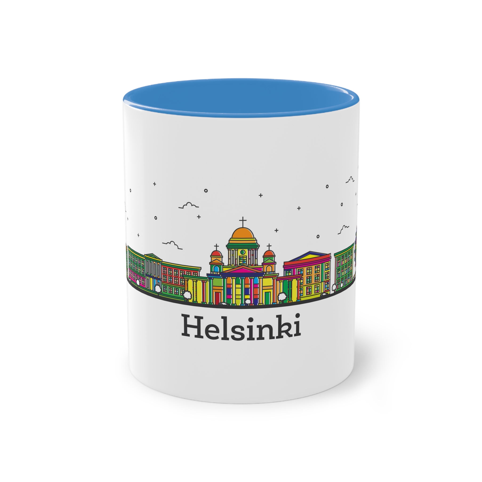 Helsinki Outline Bold Color Two Tone Coffee Mug 11oz - Image 33