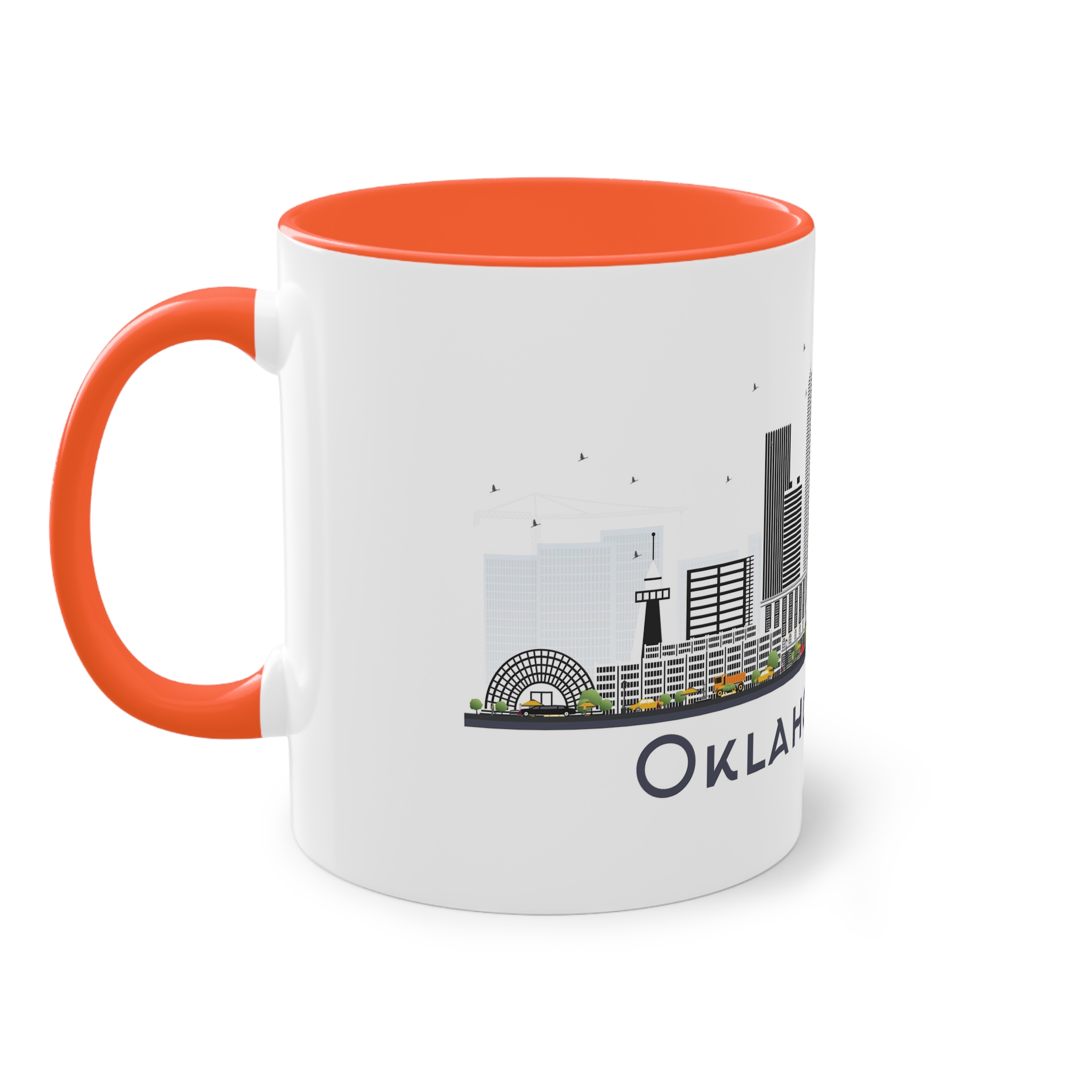 Oklahoma City Isolated Two Tone Coffee Mug 11oz - Image 15
