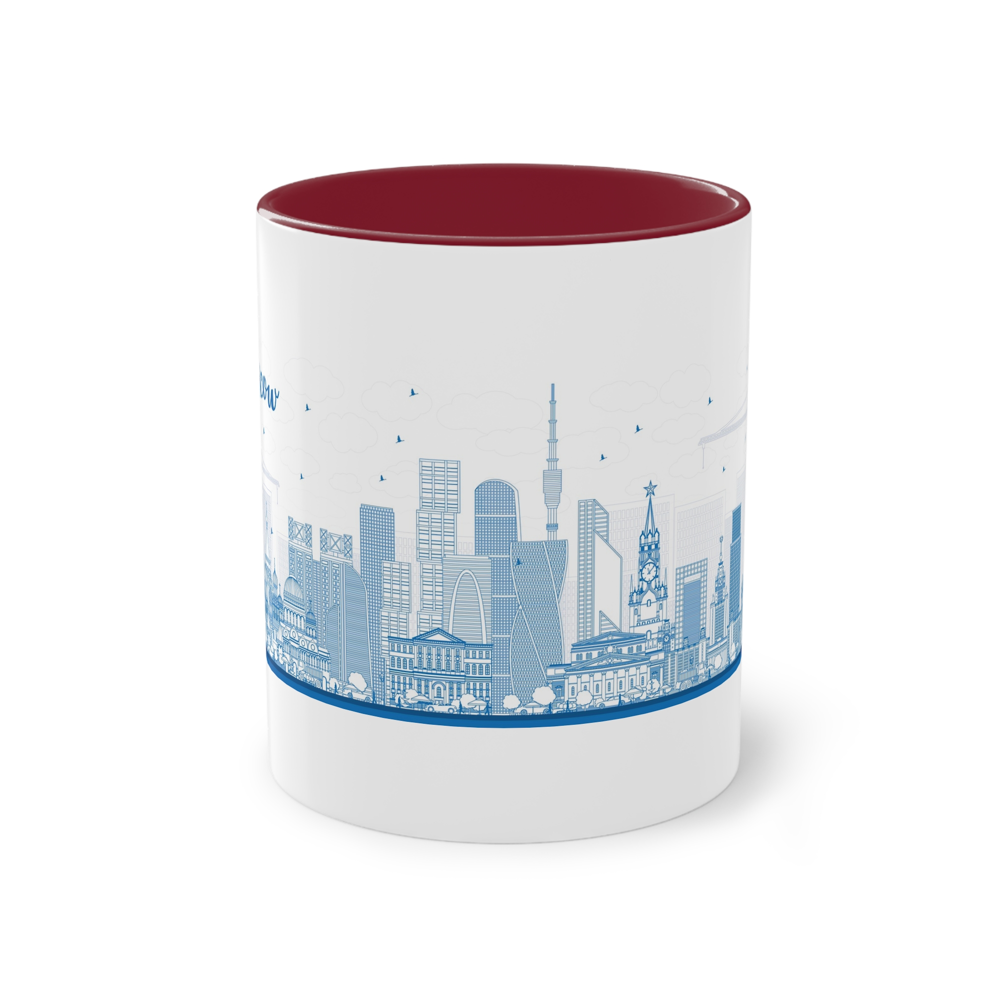 Moscow New Outline Two Tone Coffee Mug 11oz - Image 5