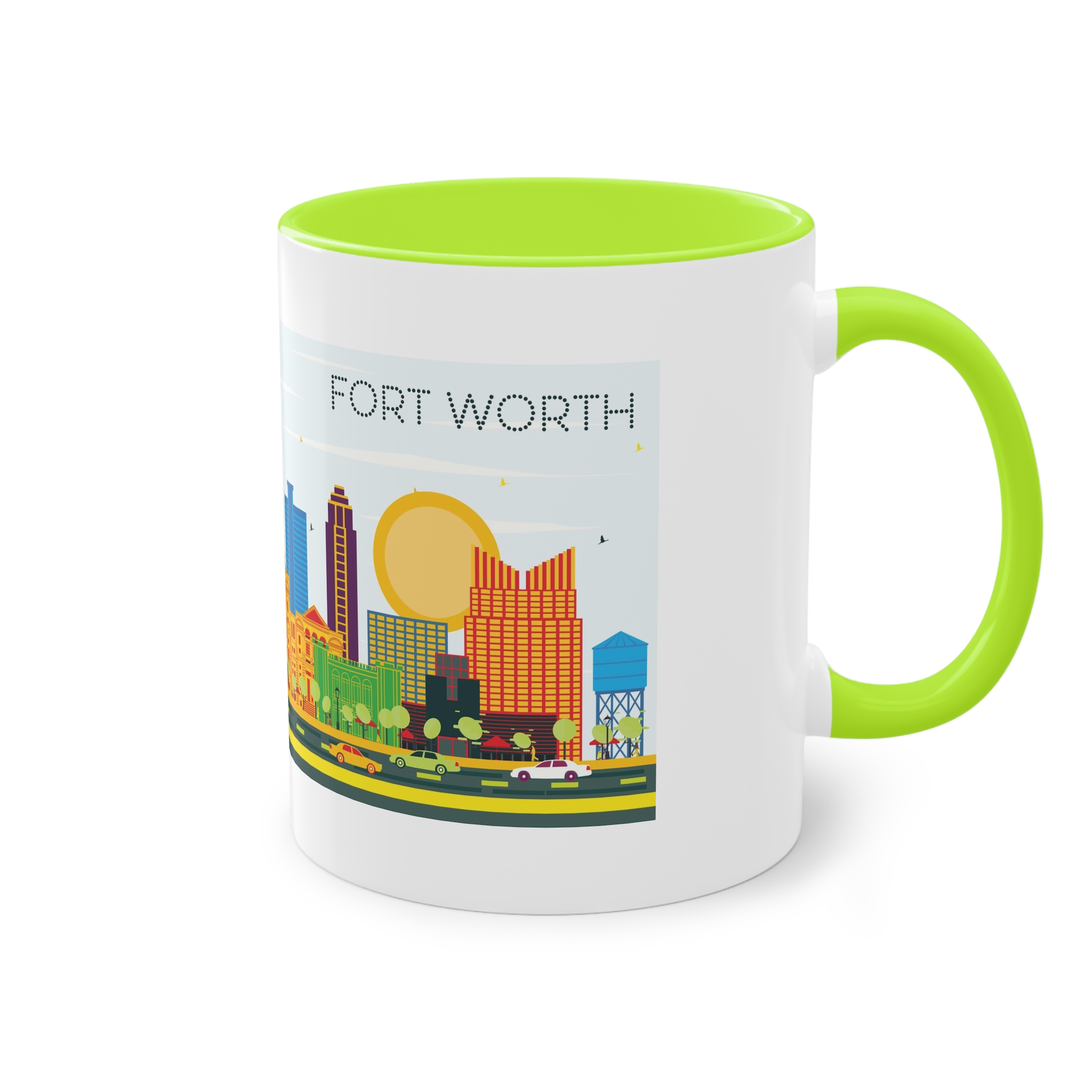 Fort Worth Color Two Tone Coffee Mug 11oz - Image 28