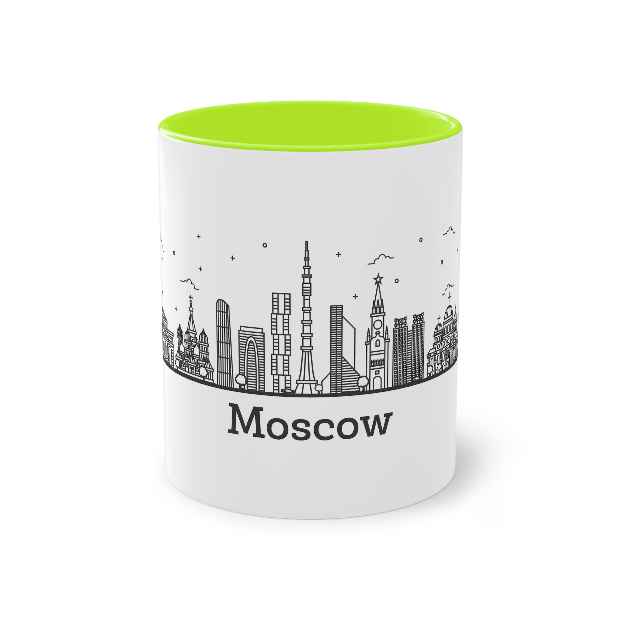 Moscow Outline Bold Two Tone Coffee Mug 11oz - Image 25