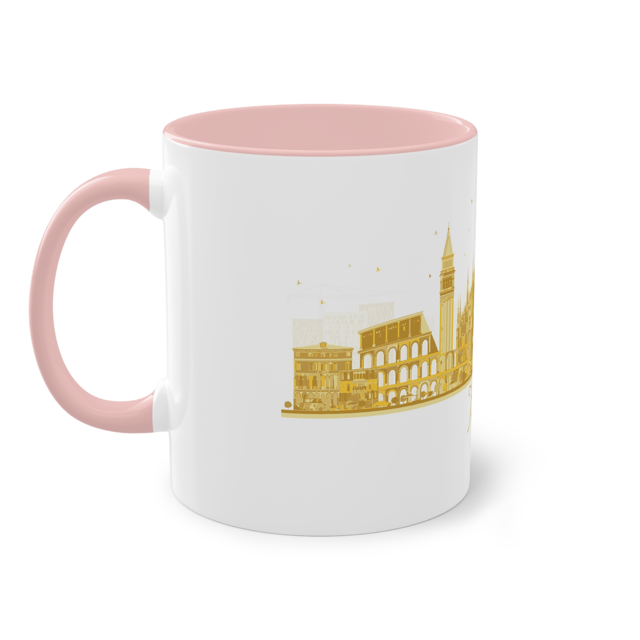 Italy Silhouette Golden 1 Two Tone Coffee Mug 11oz - Image 47