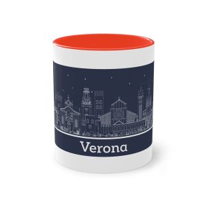 Verona Outline Inverse Two Tone Coffee Mug 11oz