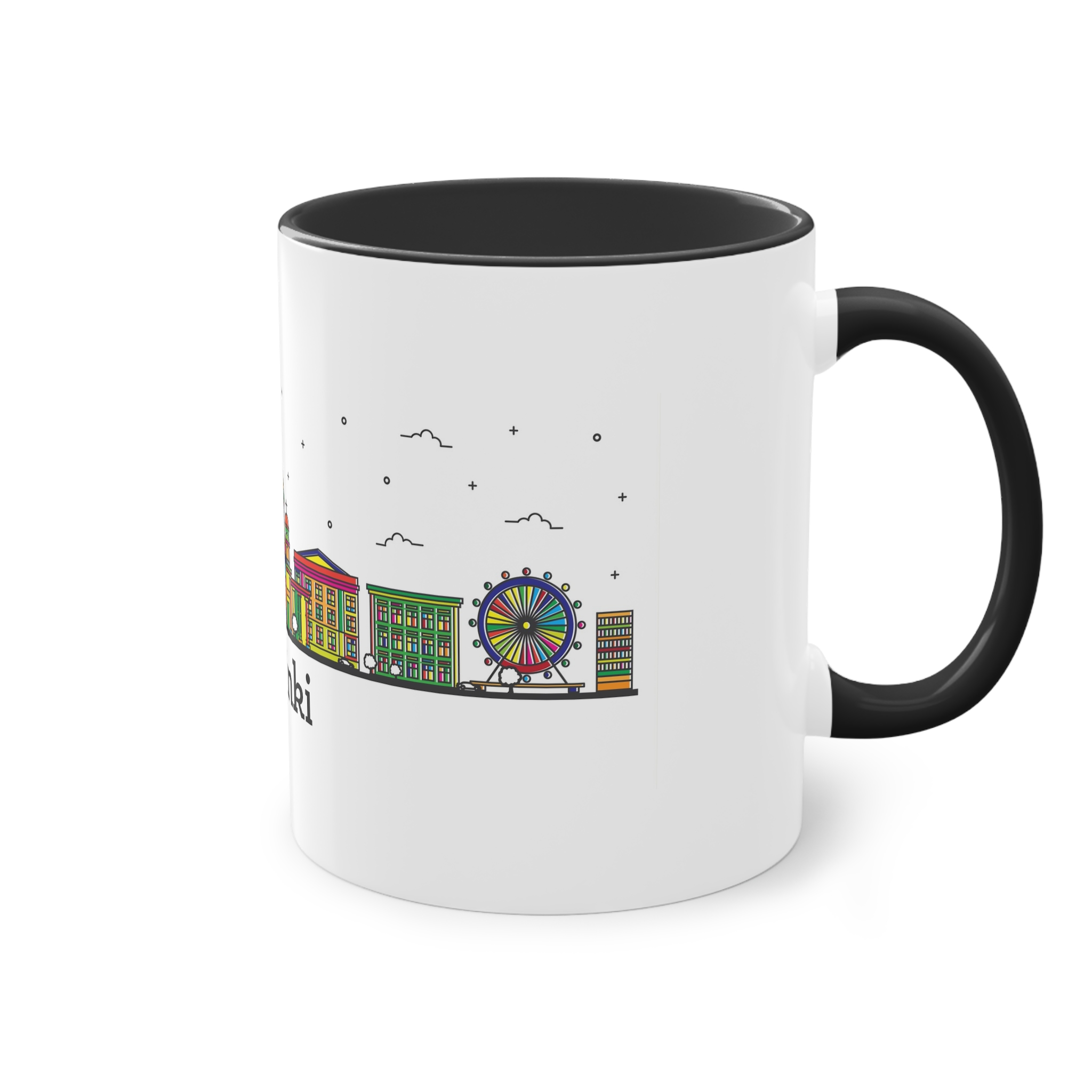 Helsinki Outline Bold Color Two Tone Coffee Mug 11oz - Image 12