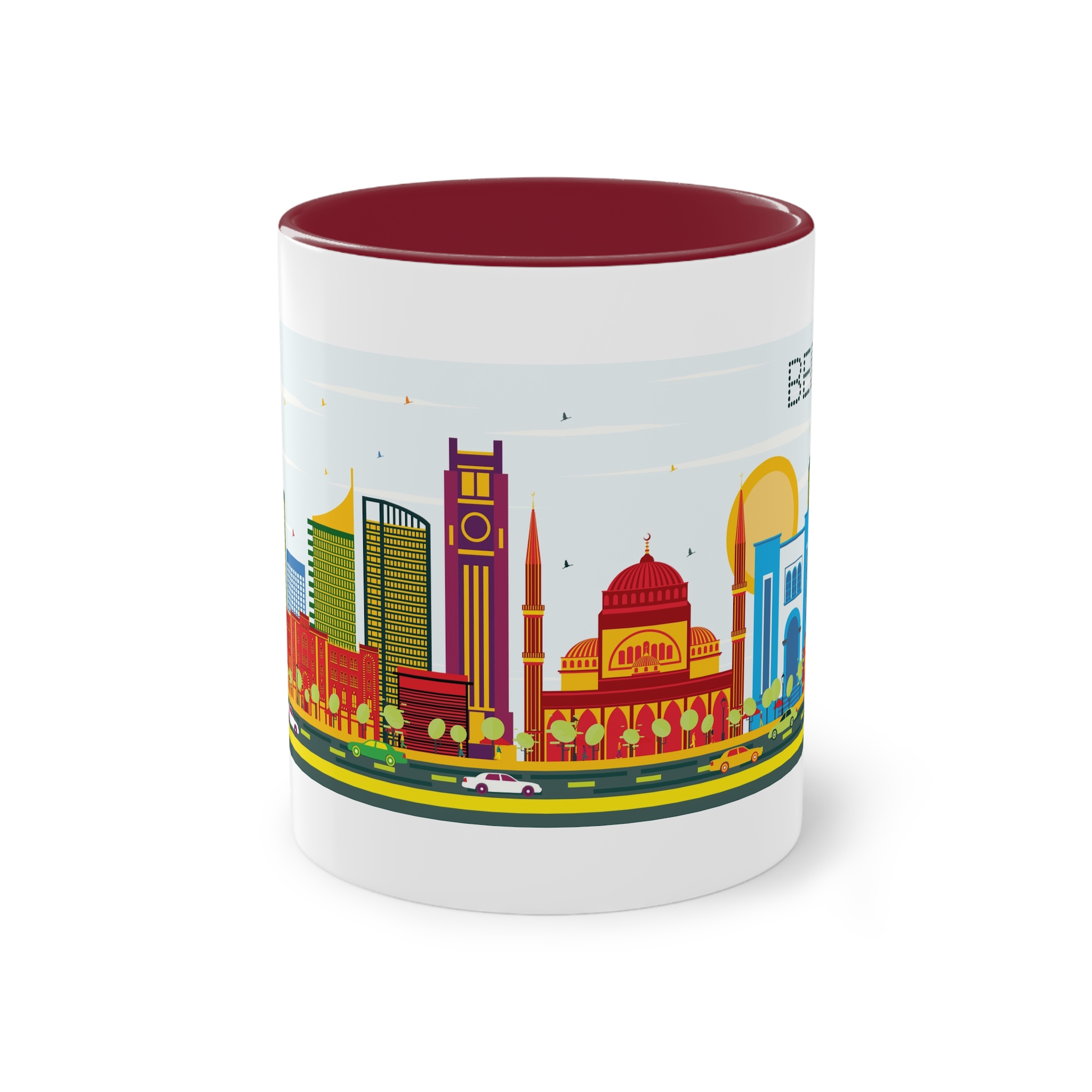 Beirut Color Two Tone Coffee Mug 11oz - Image 5