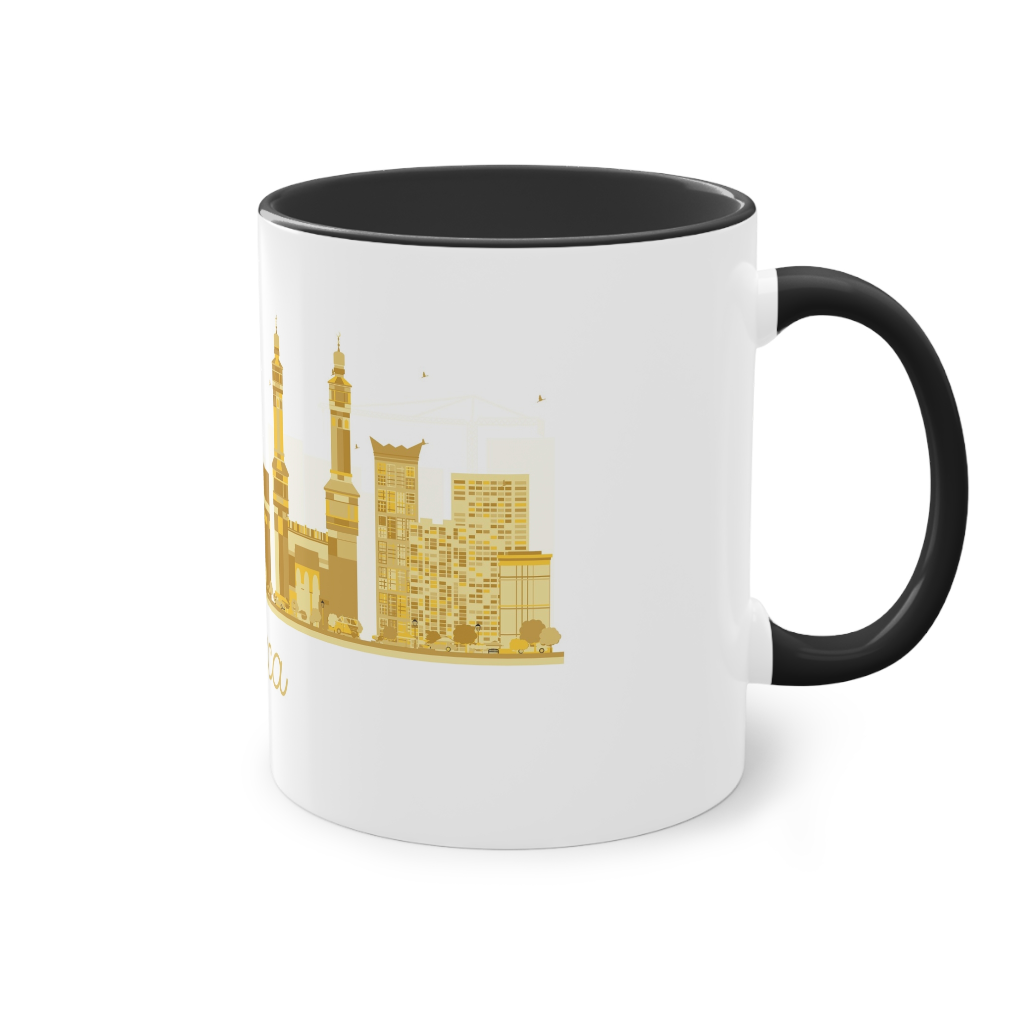 Mecca Golden Silhouette 1 Two Tone Coffee Mug 11oz - Image 12